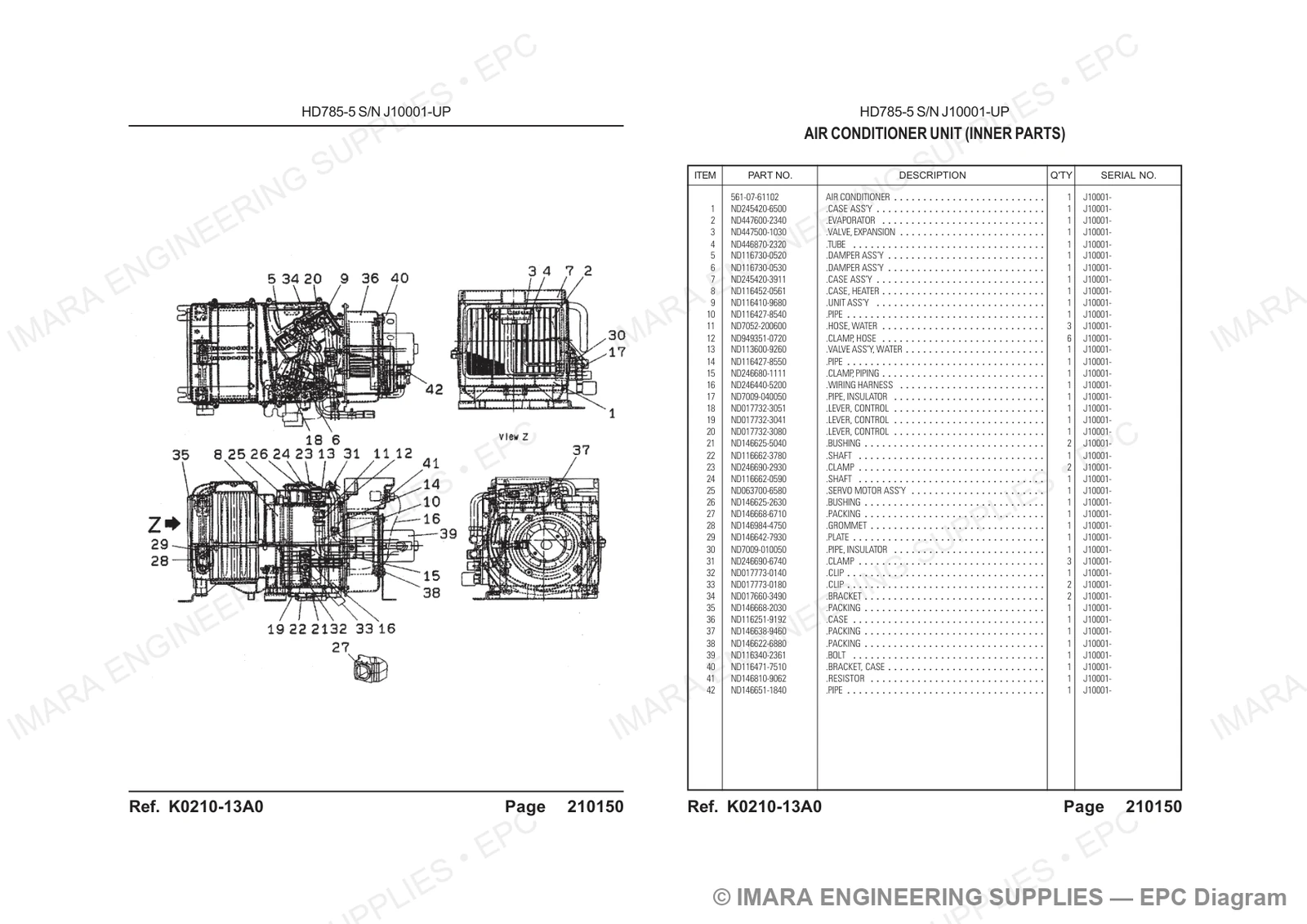 Komatsu HD785-5 Parts Diagram