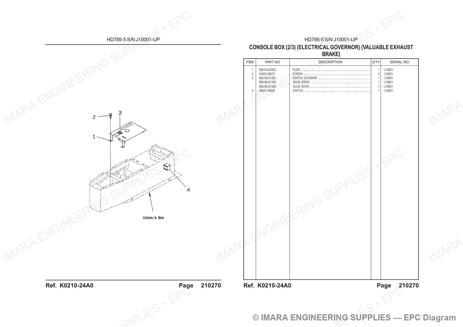 Komatsu HD785-5 Parts Diagram