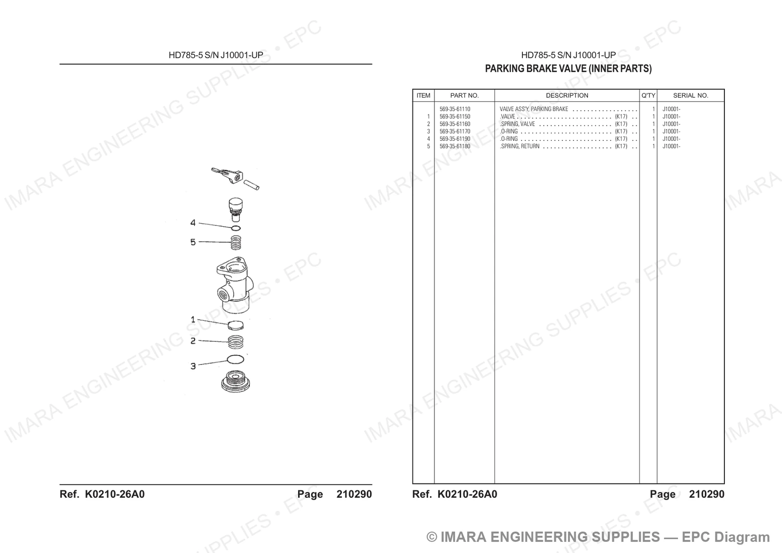 Komatsu HD785-5 Parts Diagram