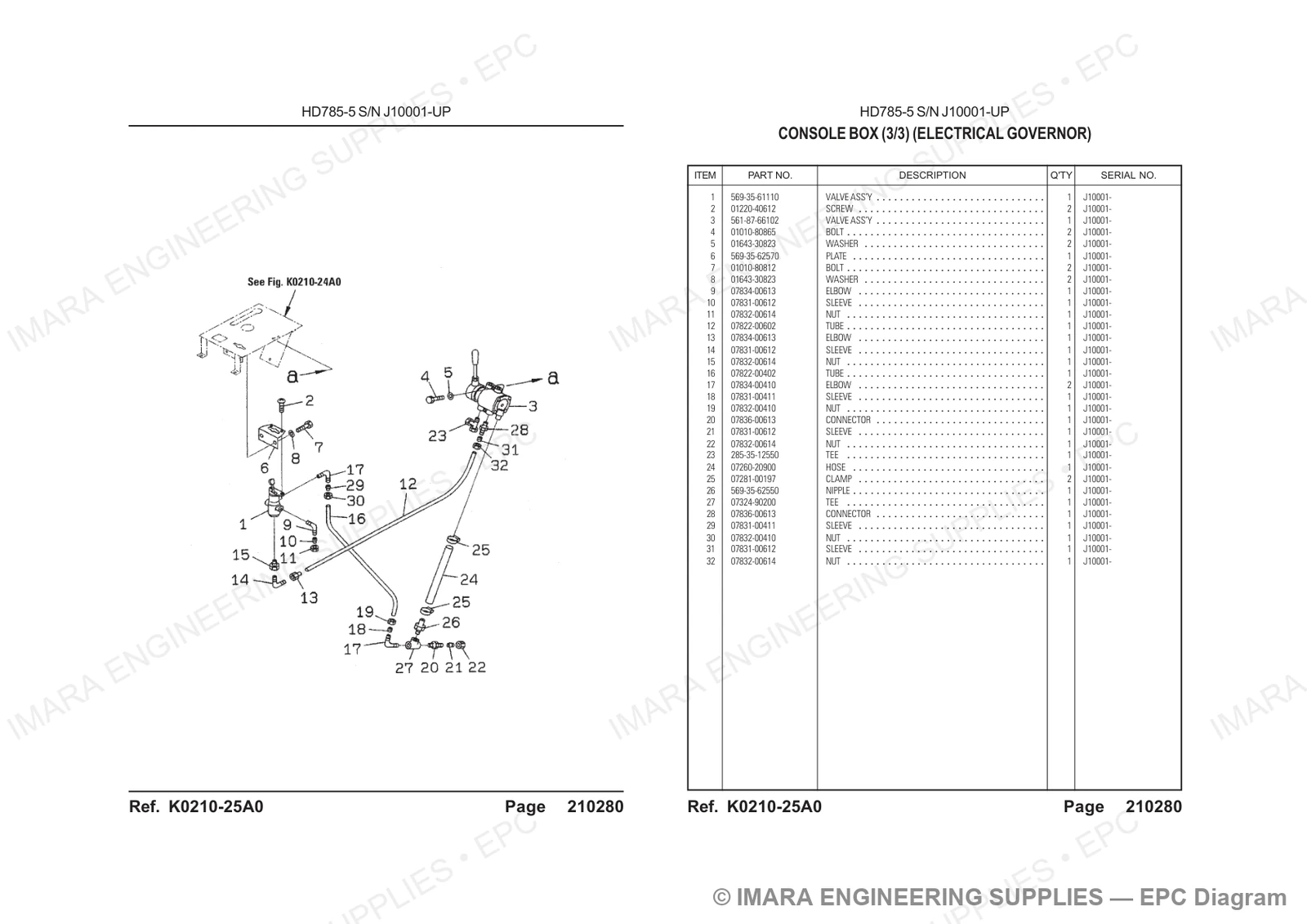 Komatsu HD785-5 Parts Diagram