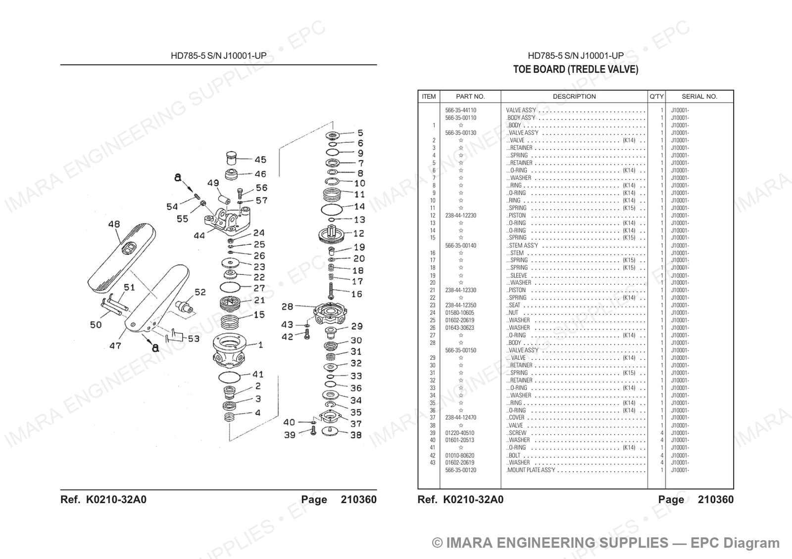 Komatsu HD785-5 Parts Diagram