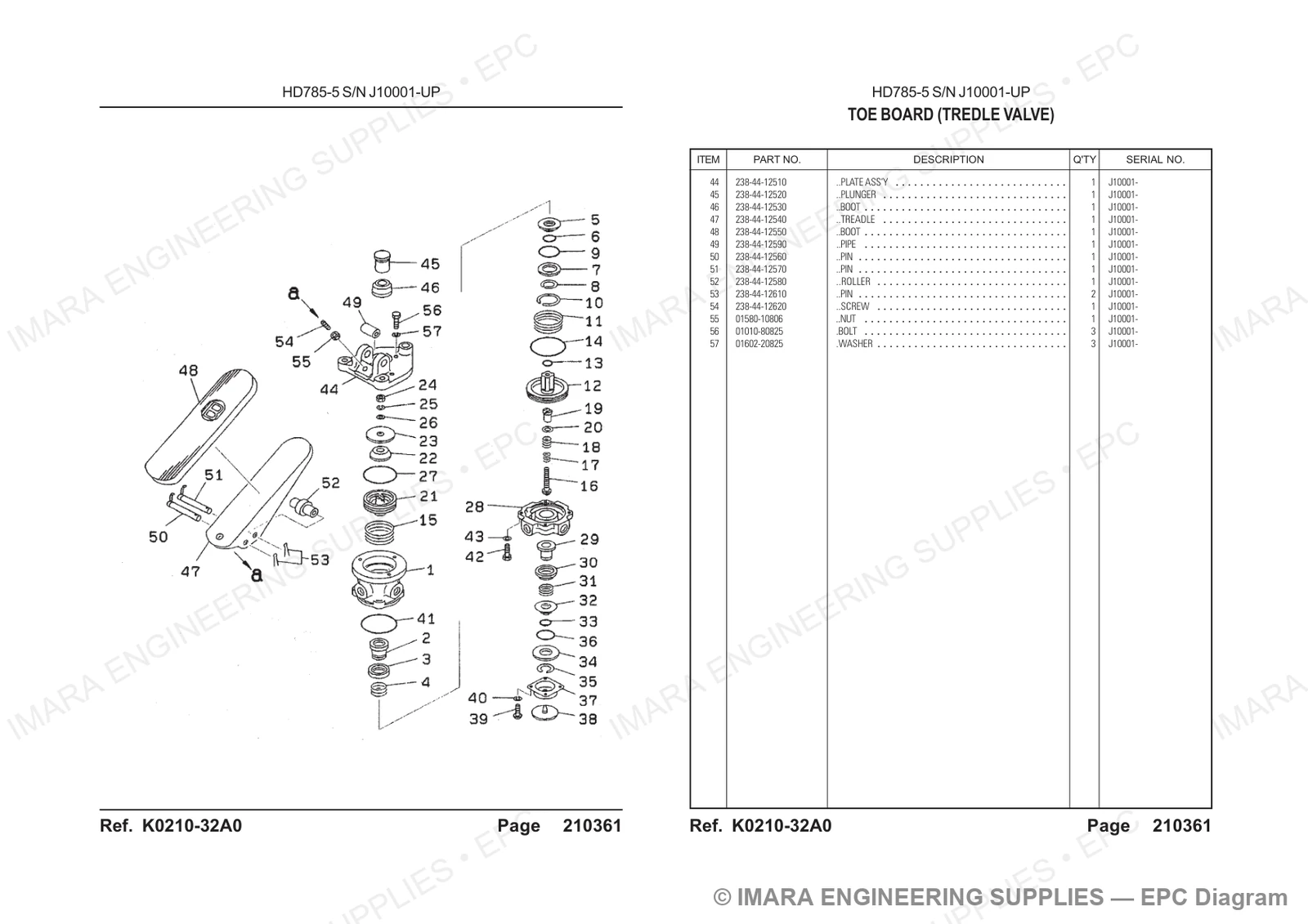 Komatsu HD785-5 Parts Diagram