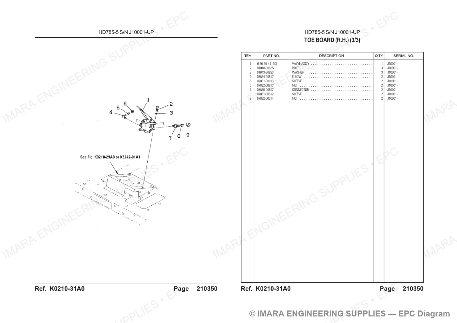 Komatsu HD785-5 Parts Diagram