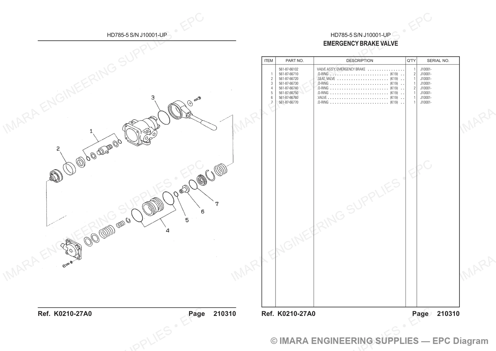 Komatsu HD785-5 Parts Diagram