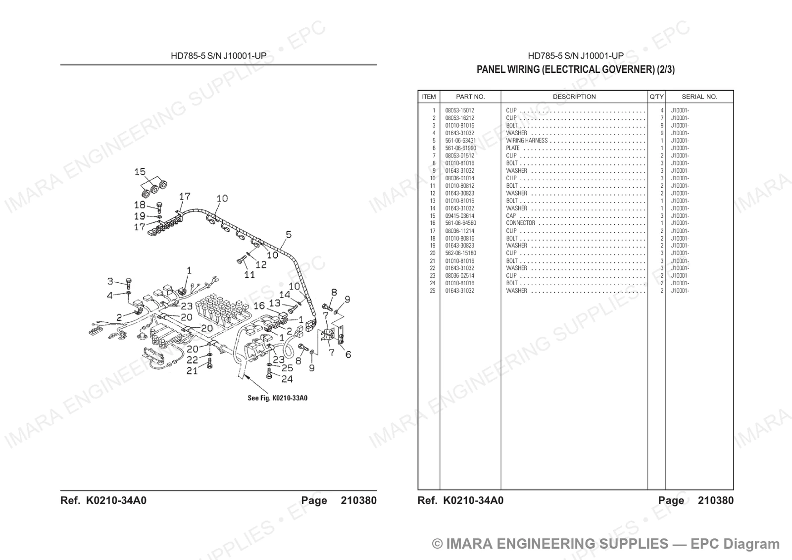 Komatsu HD785-5 Parts Diagram