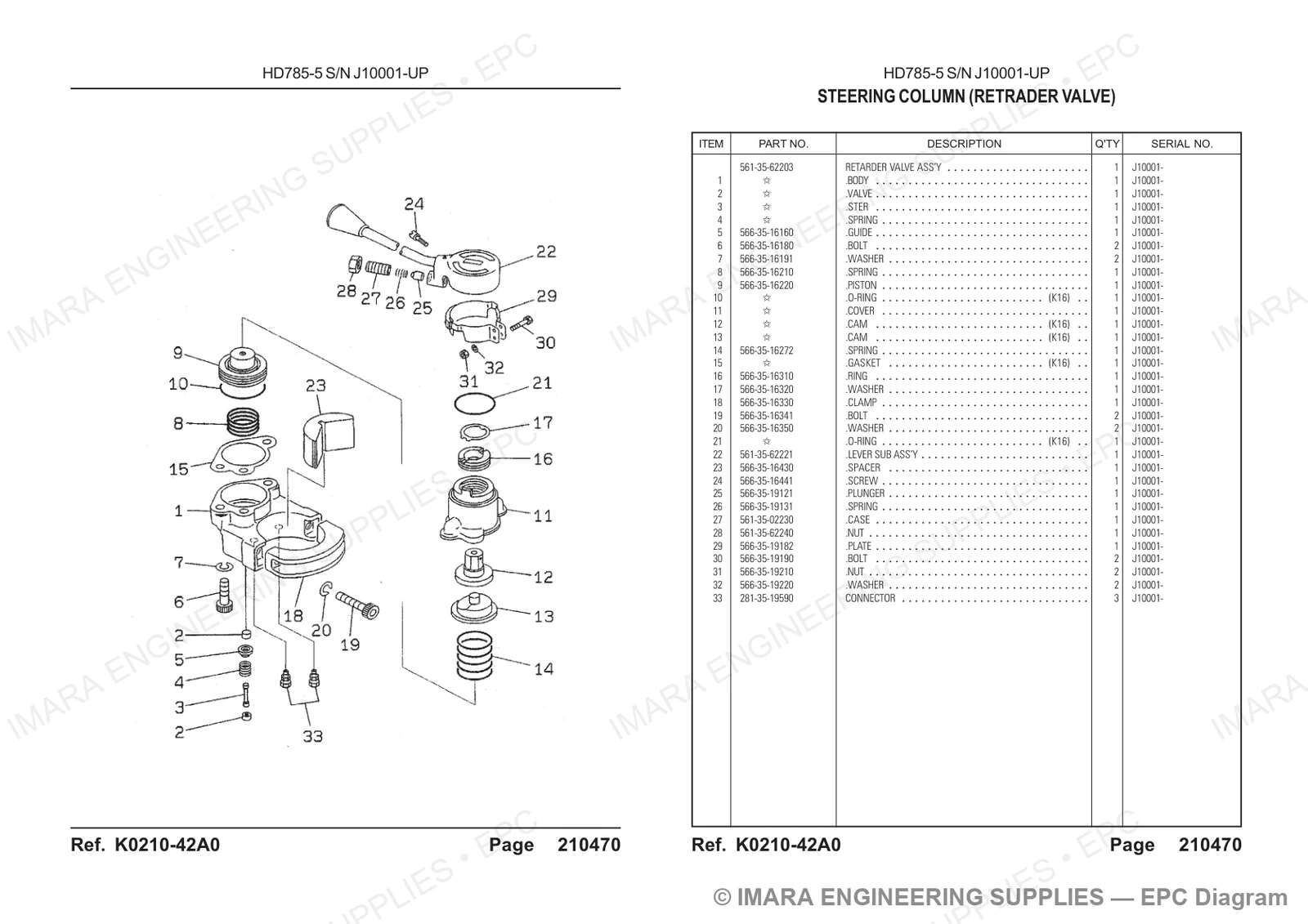 Komatsu HD785-5 Parts Diagram