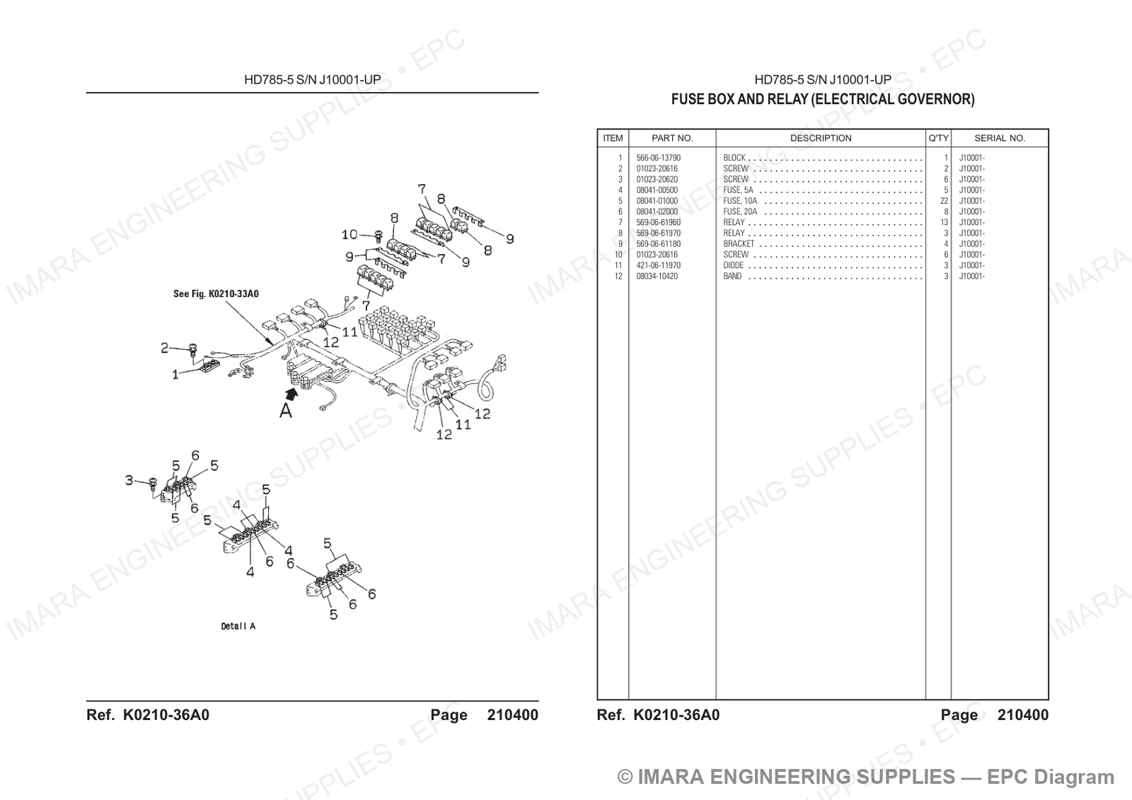 Komatsu HD785-5 Parts Diagram