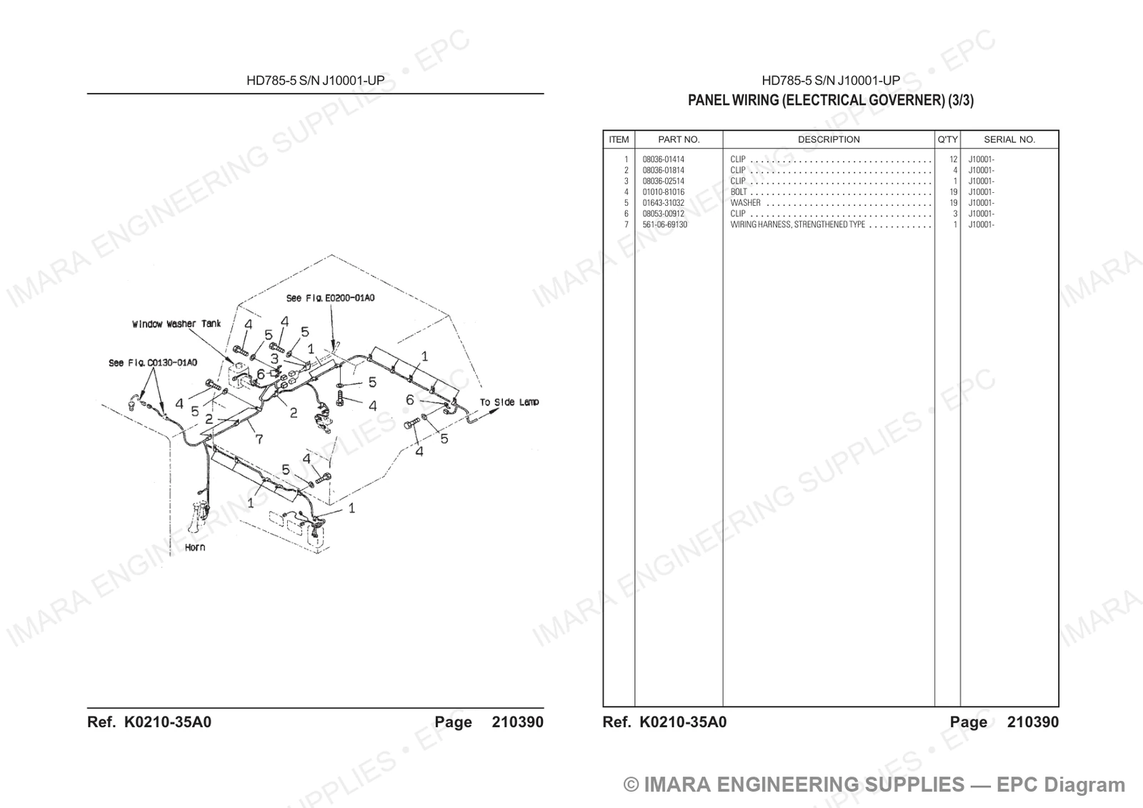 Komatsu HD785-5 Parts Diagram
