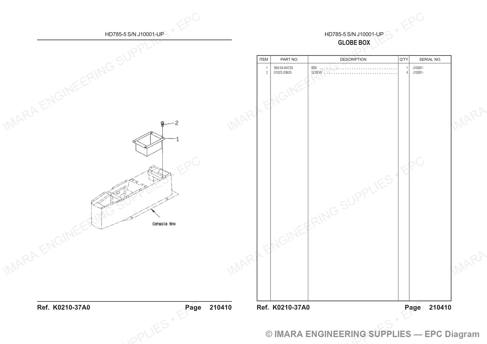 Komatsu HD785-5 Parts Diagram