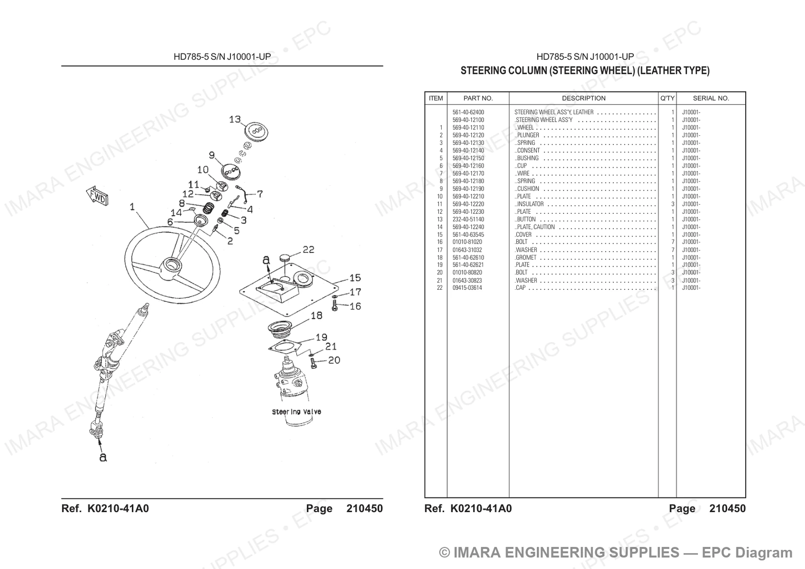 Komatsu HD785-5 Parts Diagram