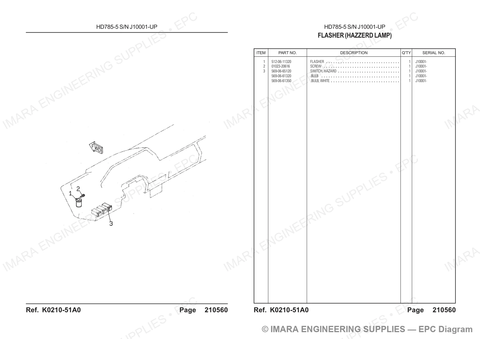 Komatsu HD785-5 Parts Diagram