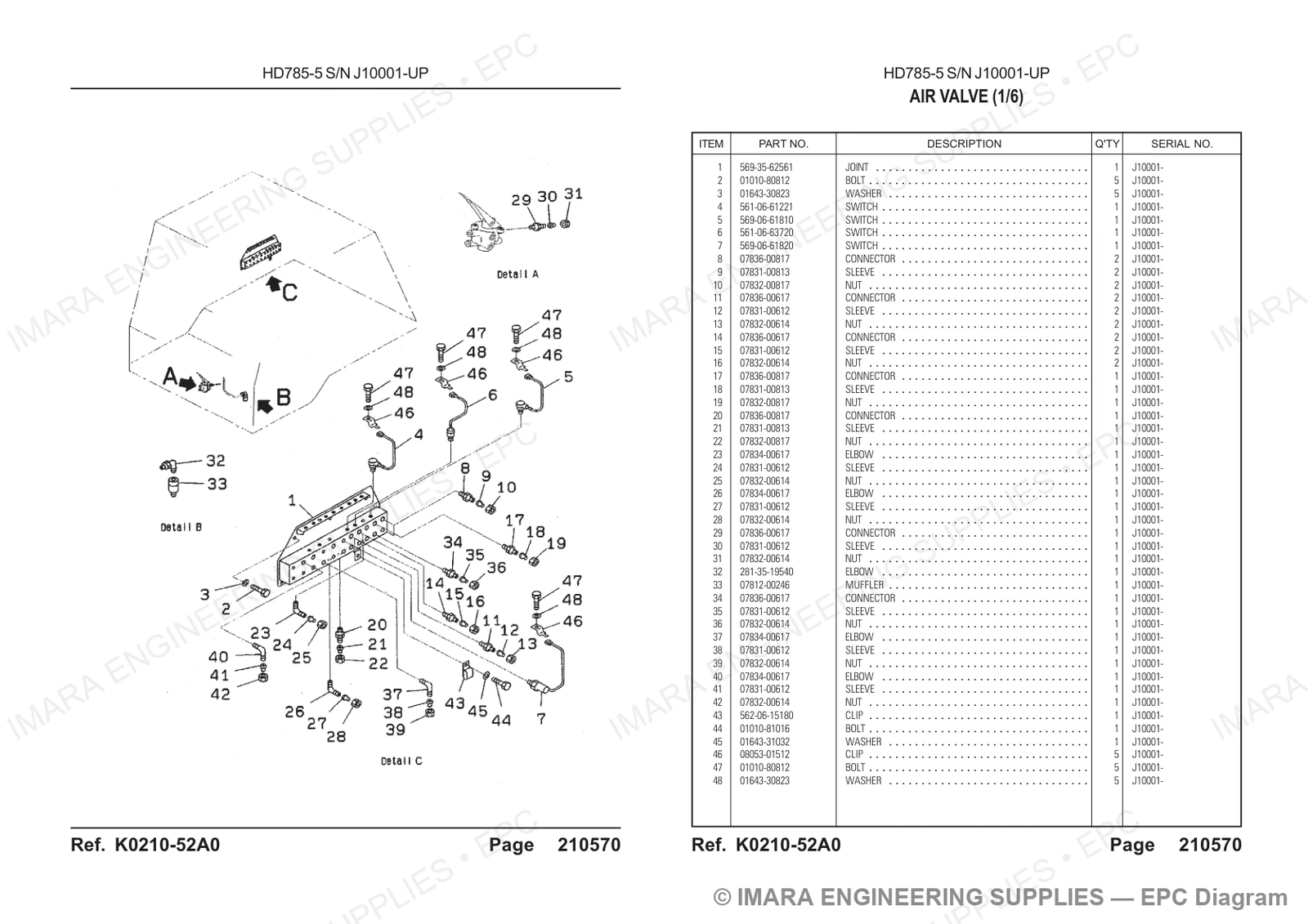Komatsu HD785-5 Parts Diagram