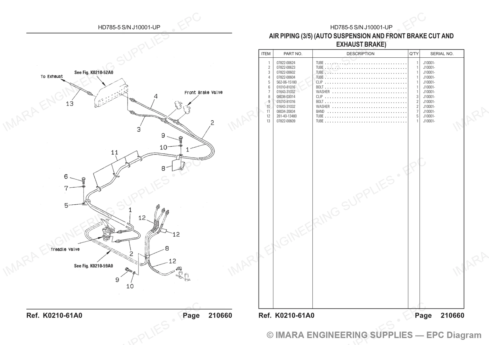 Komatsu HD785-5 Parts Diagram