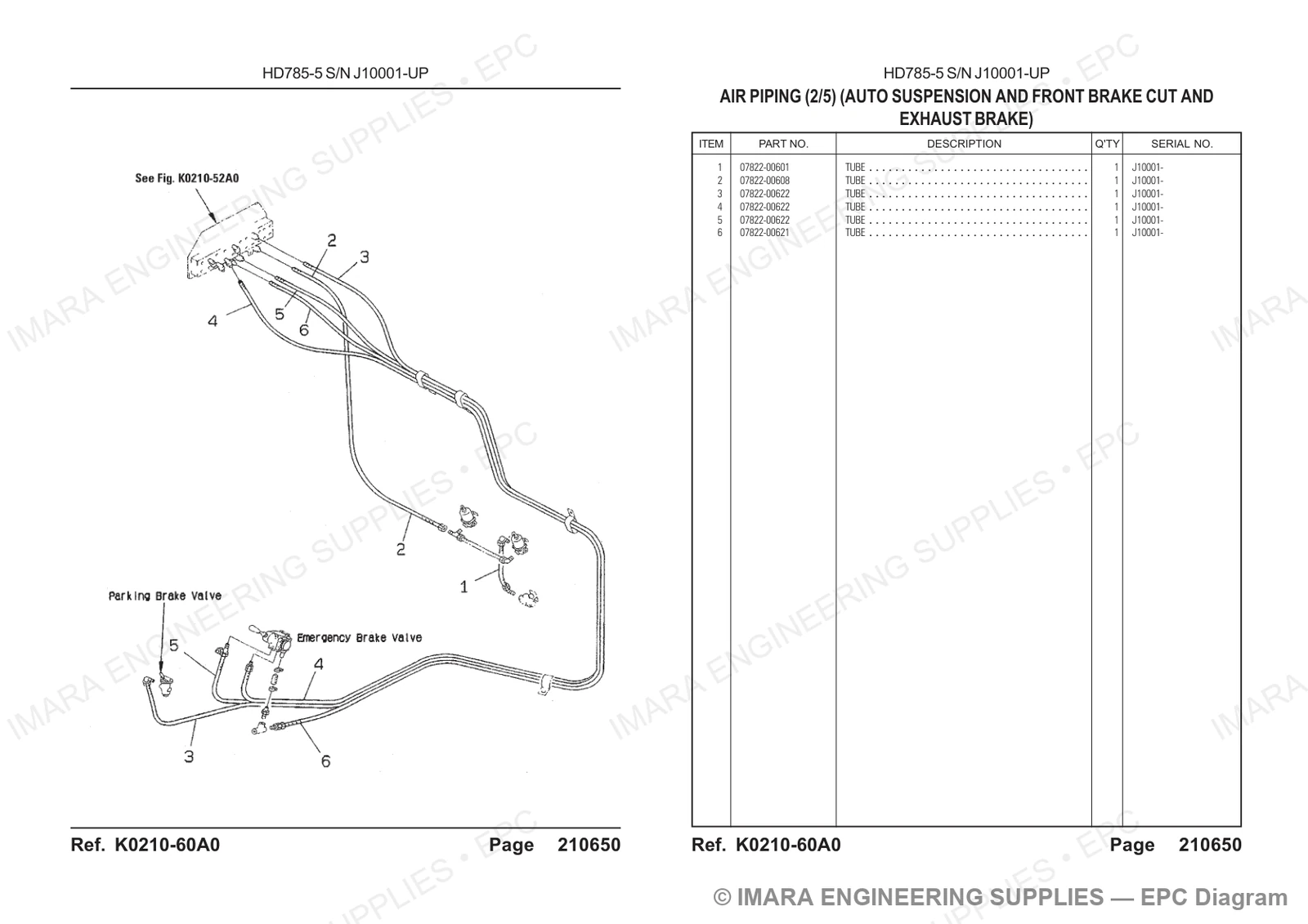 Komatsu HD785-5 Parts Diagram