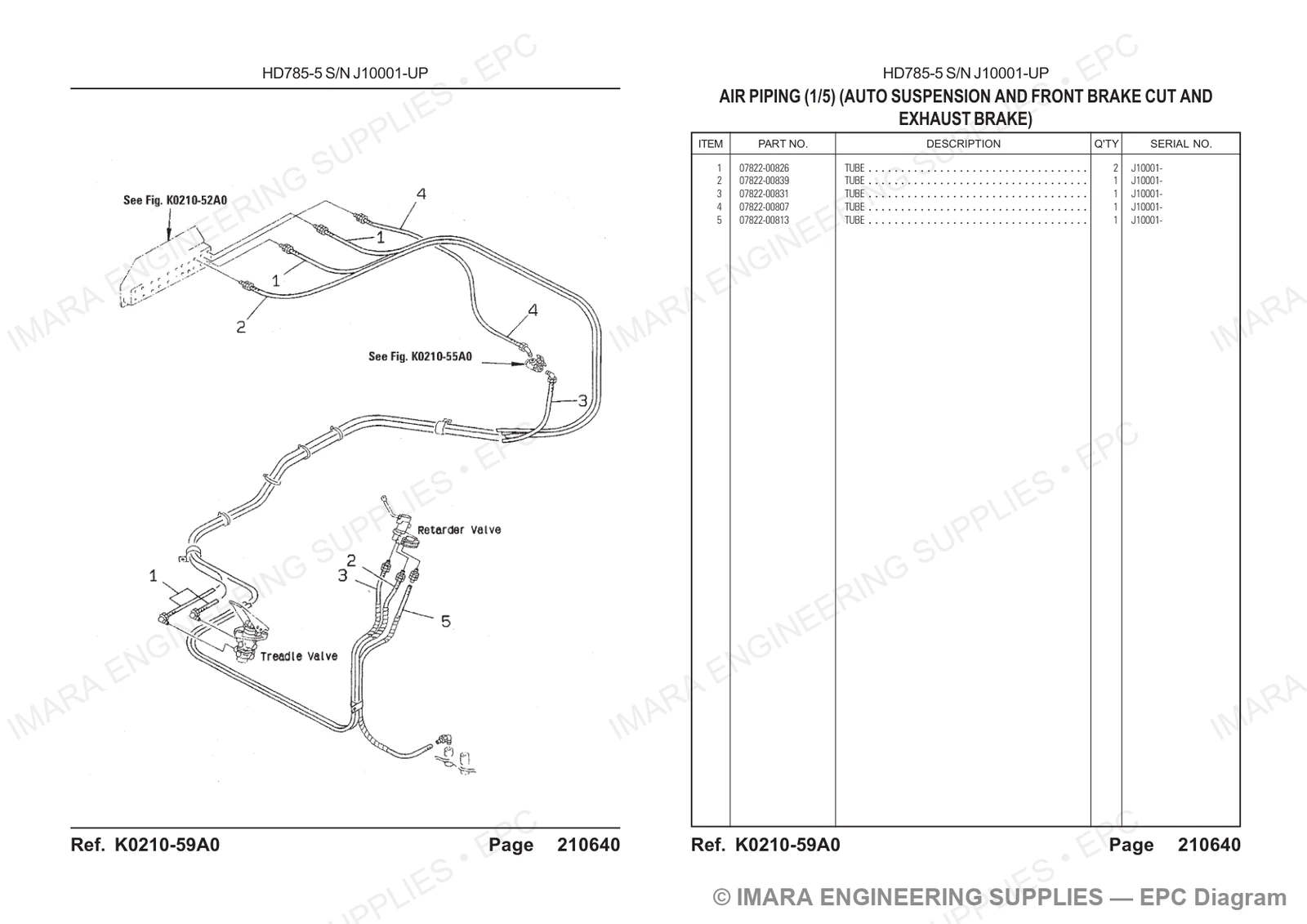 Komatsu HD785-5 Parts Diagram