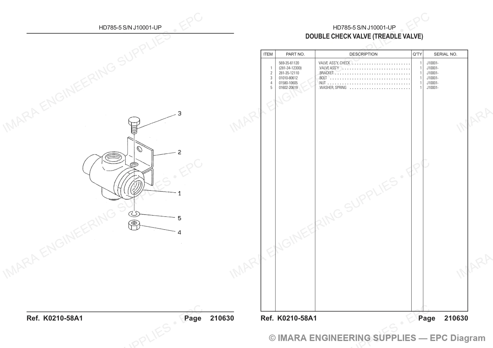 Komatsu HD785-5 Parts Diagram