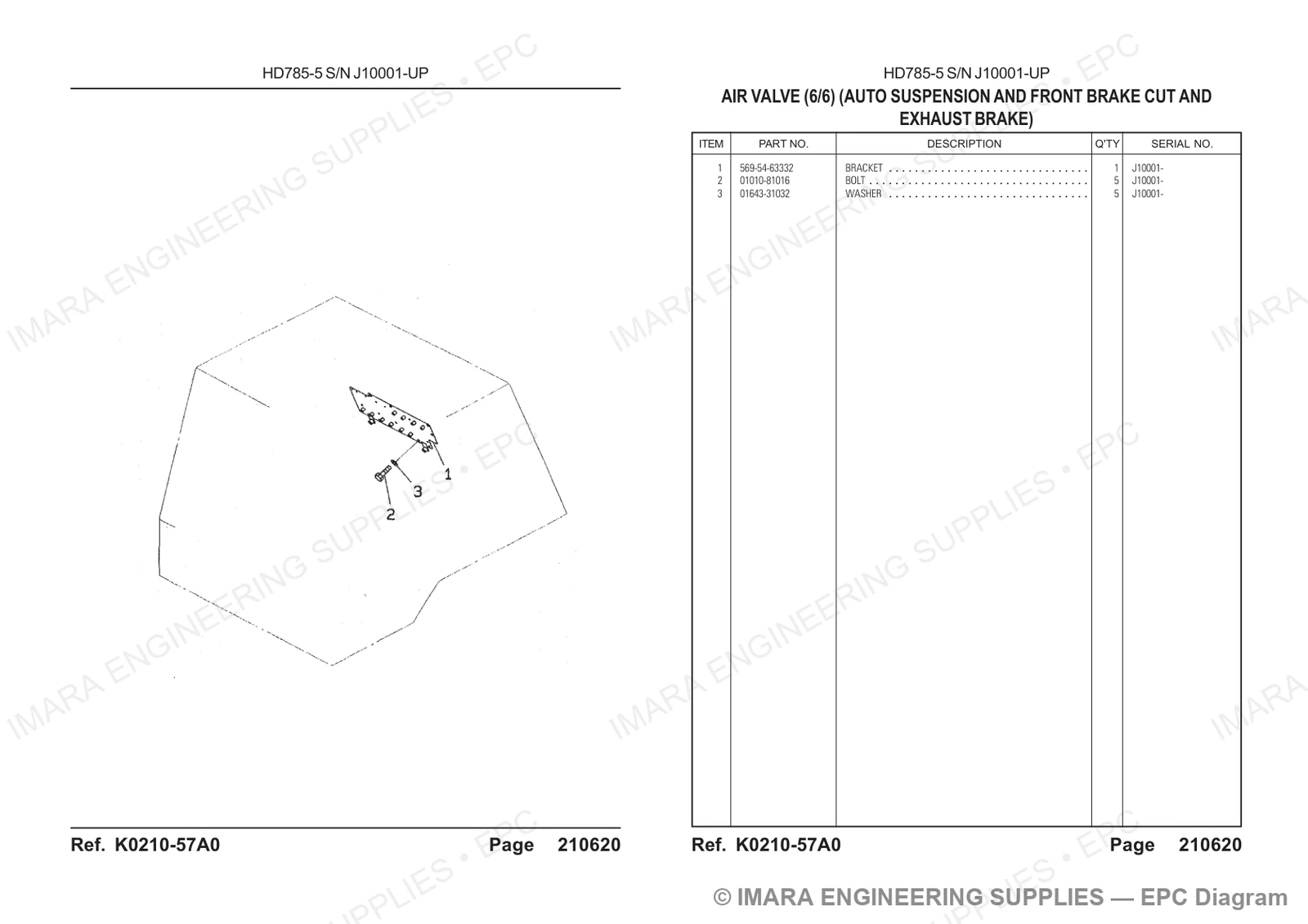 Komatsu HD785-5 Parts Diagram