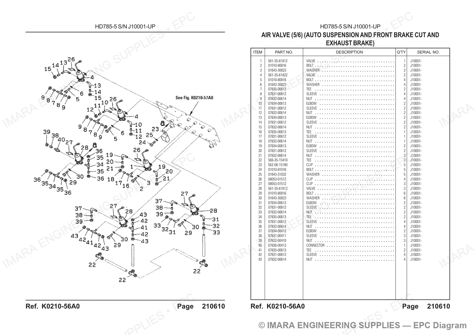 Komatsu HD785-5 Parts Diagram