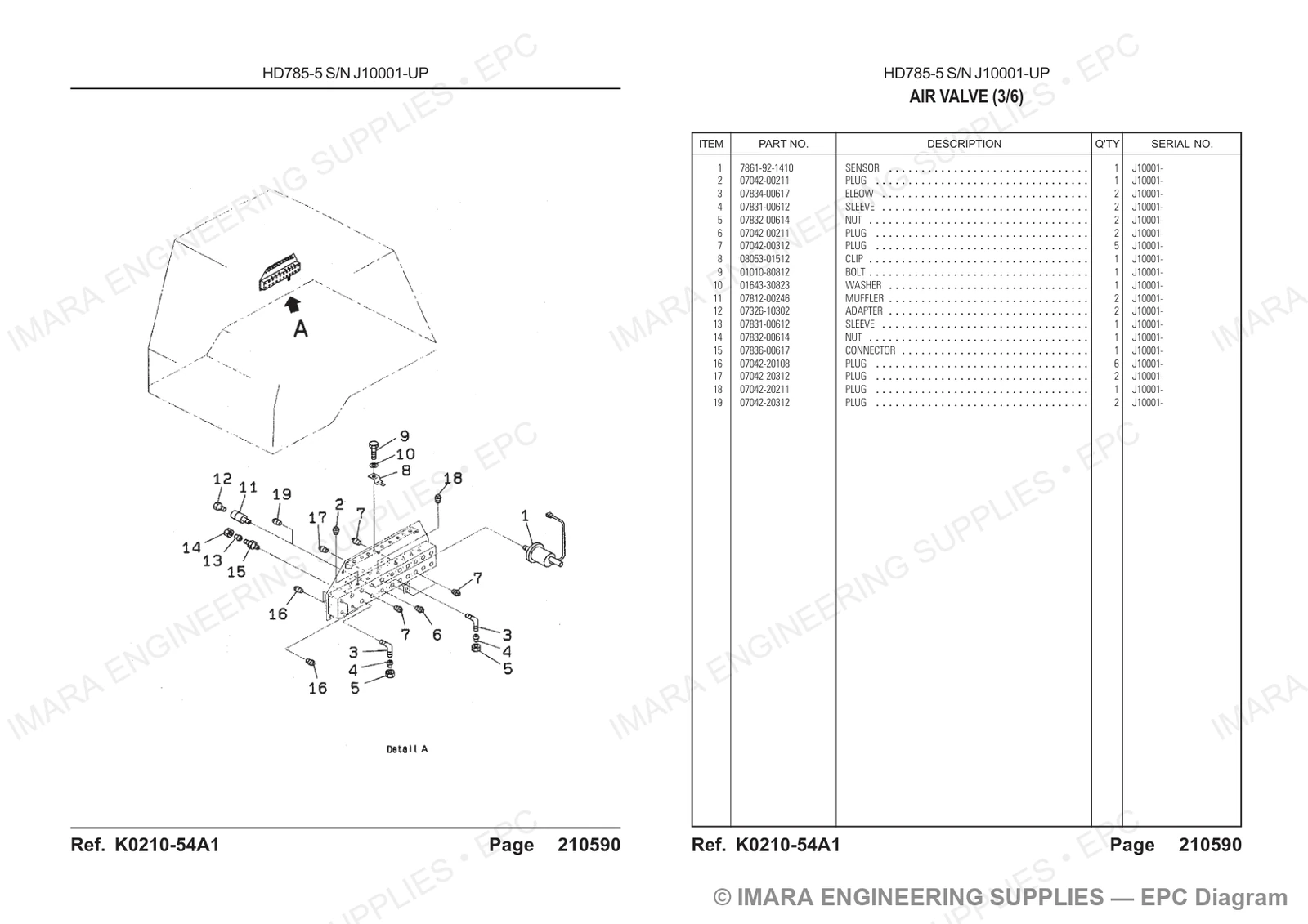 Komatsu HD785-5 Parts Diagram