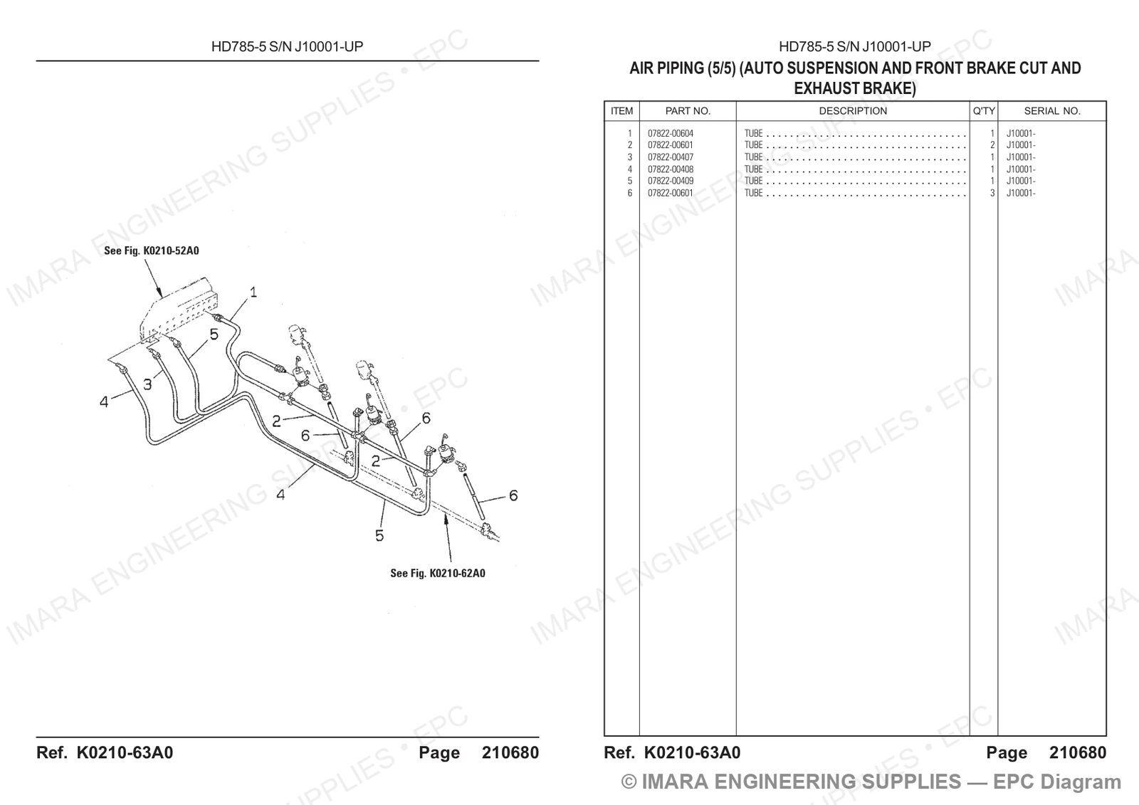 Komatsu HD785-5 Parts Diagram
