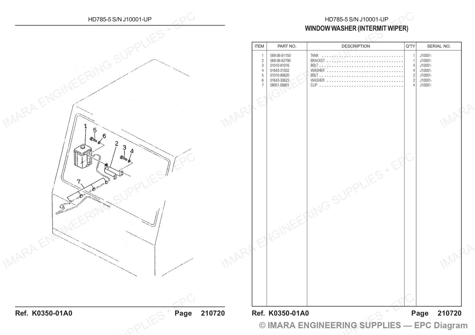 Komatsu HD785-5 Parts Diagram