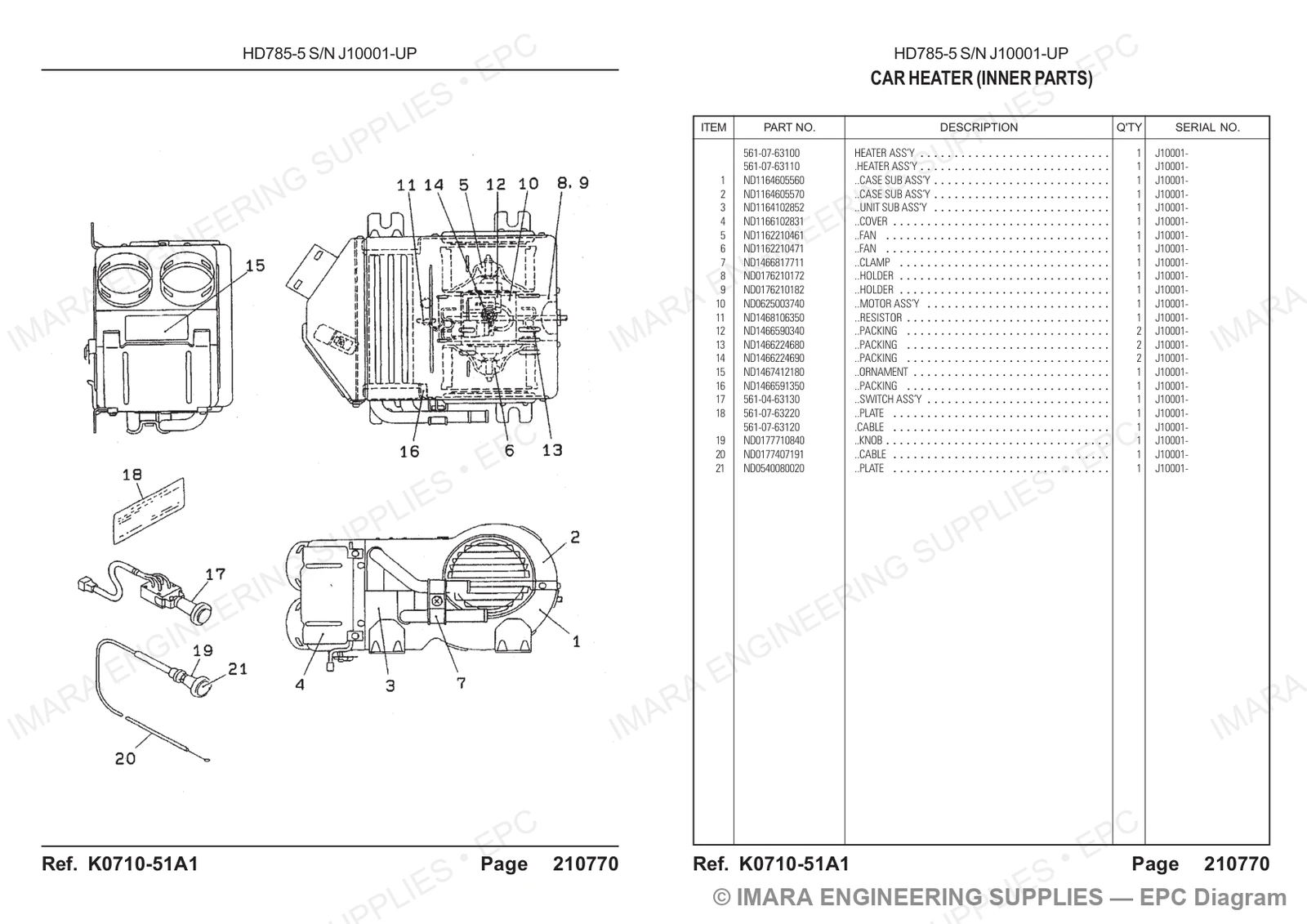 Komatsu HD785-5 Parts Diagram