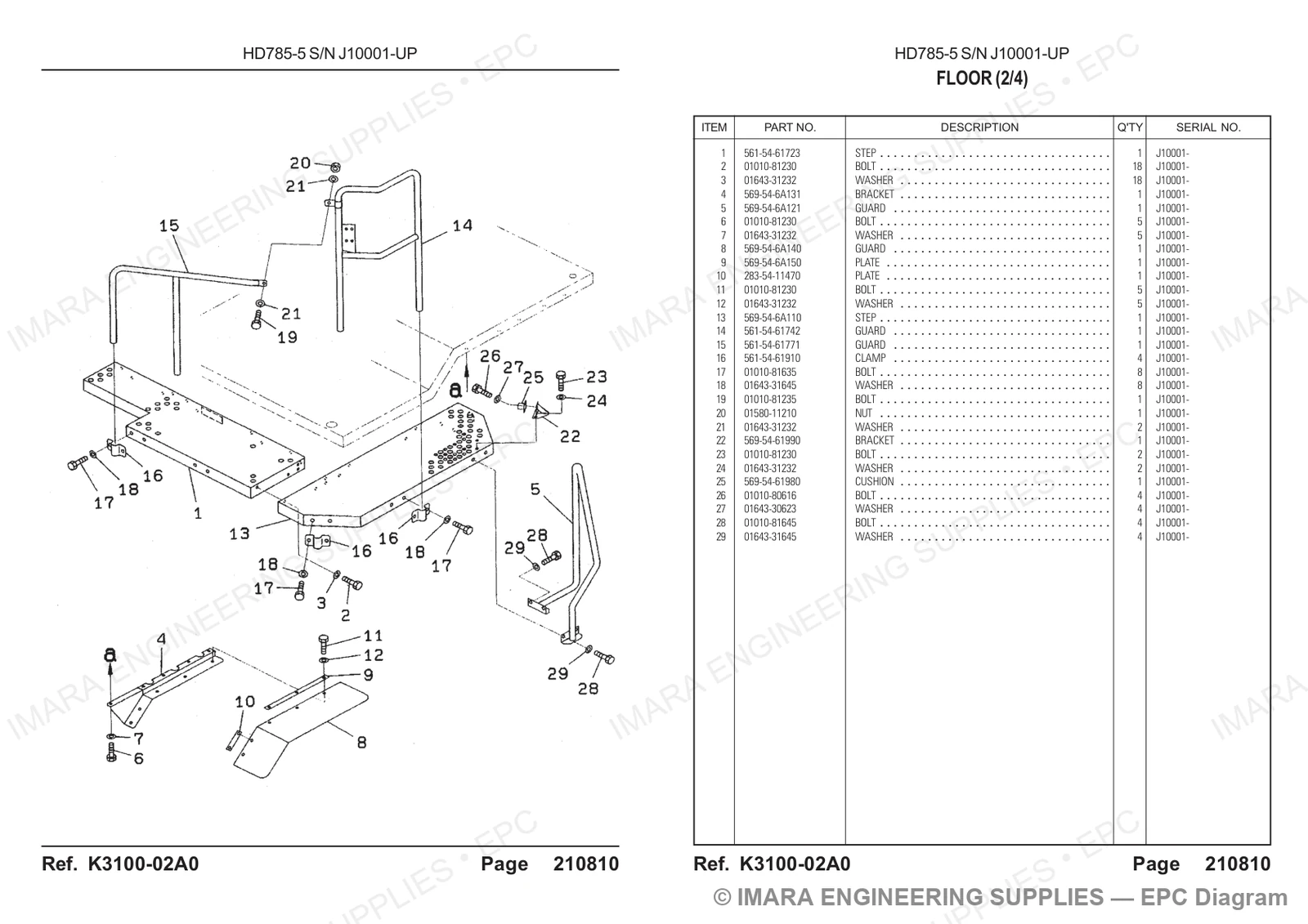 Komatsu HD785-5 Parts Diagram