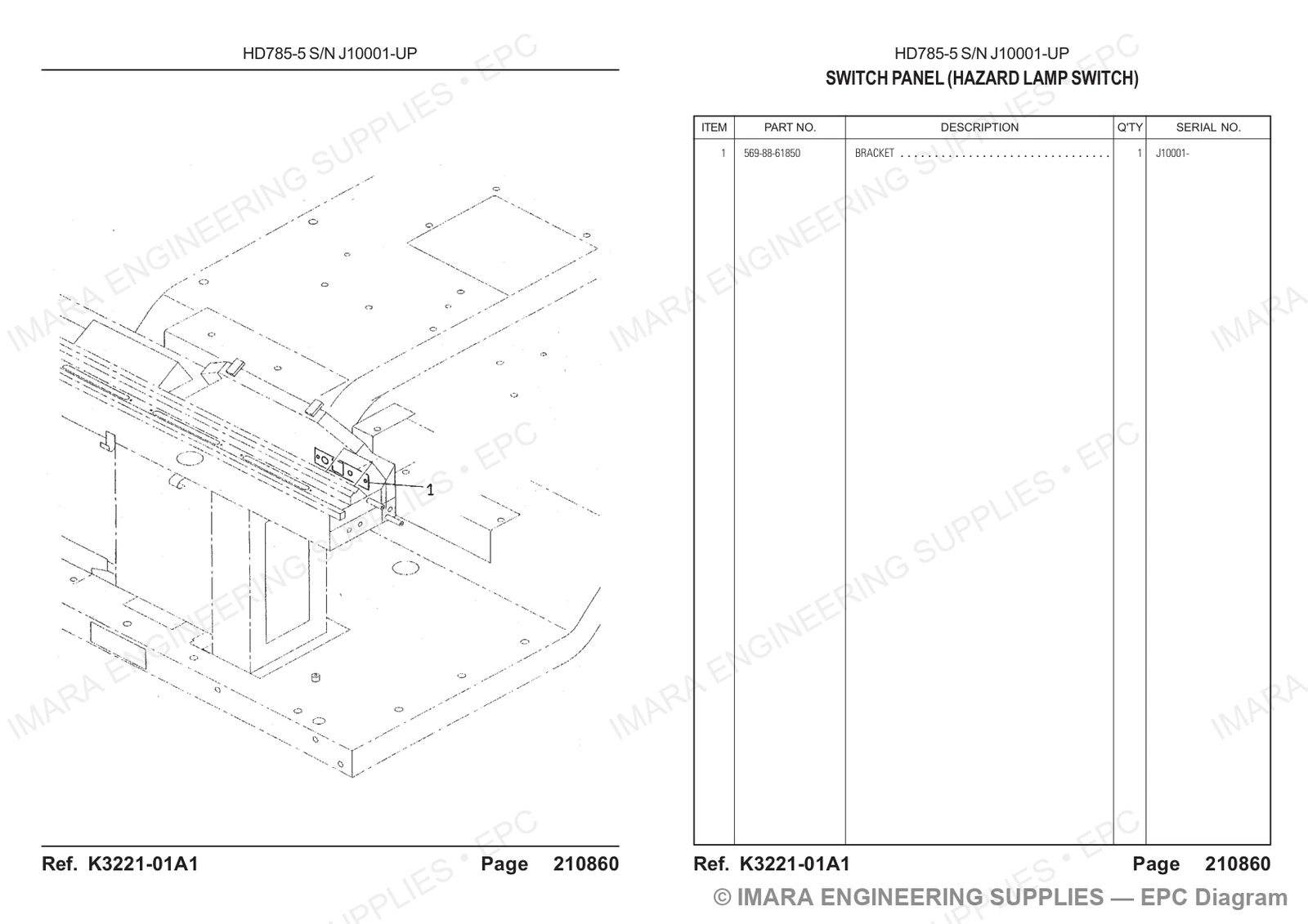 Komatsu HD785-5 Parts Diagram