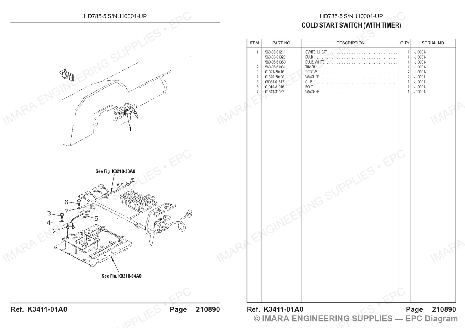 Komatsu HD785-5 Parts Diagram