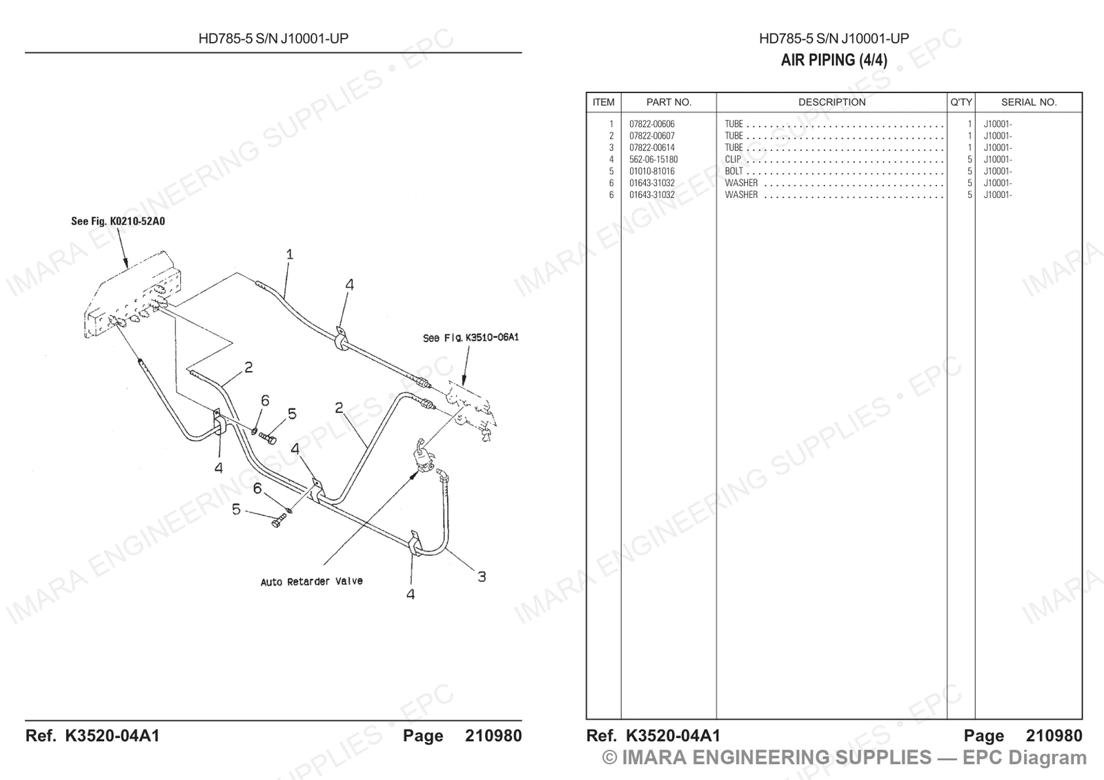 Komatsu HD785-5 Parts Diagram
