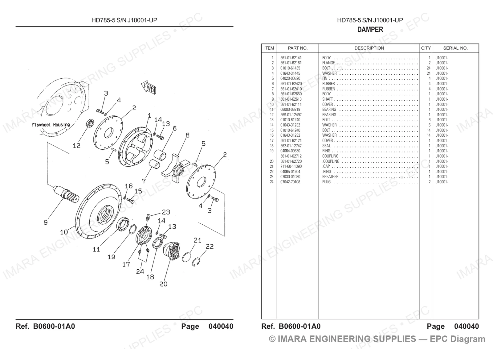 Komatsu HD785-5 Parts Diagram