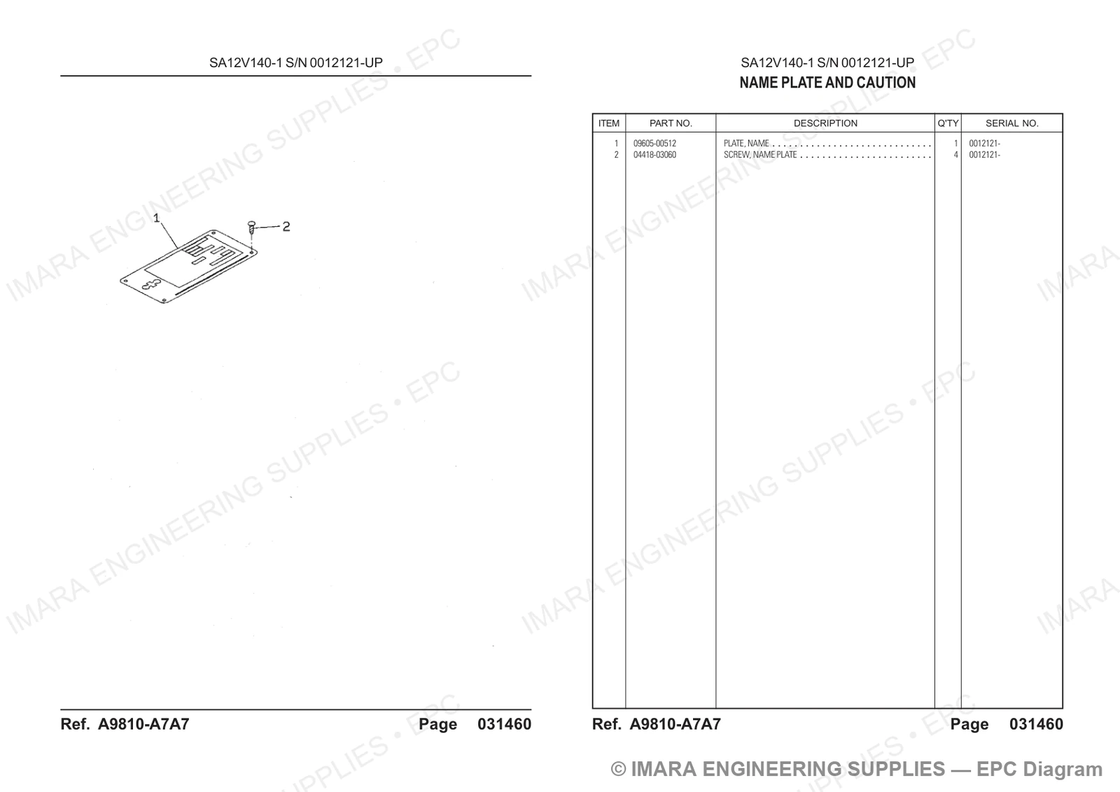 Komatsu HD785-5 Parts Diagram