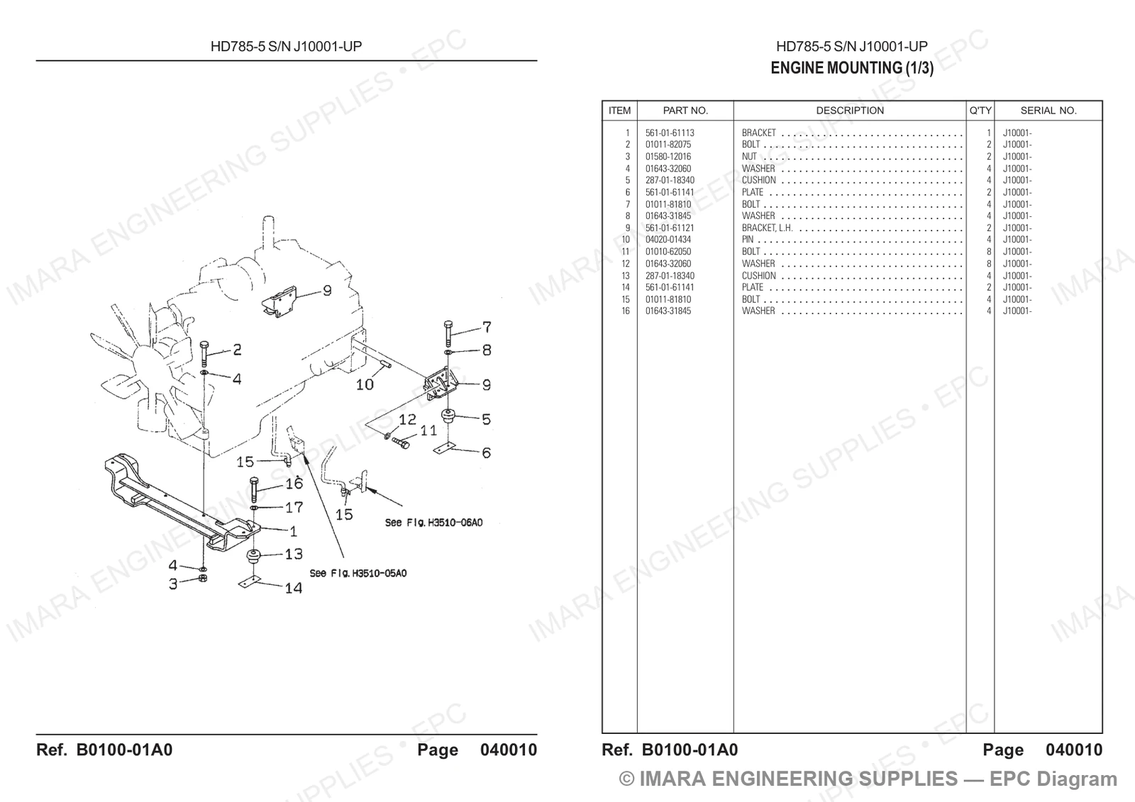 Komatsu HD785-5 Parts Diagram