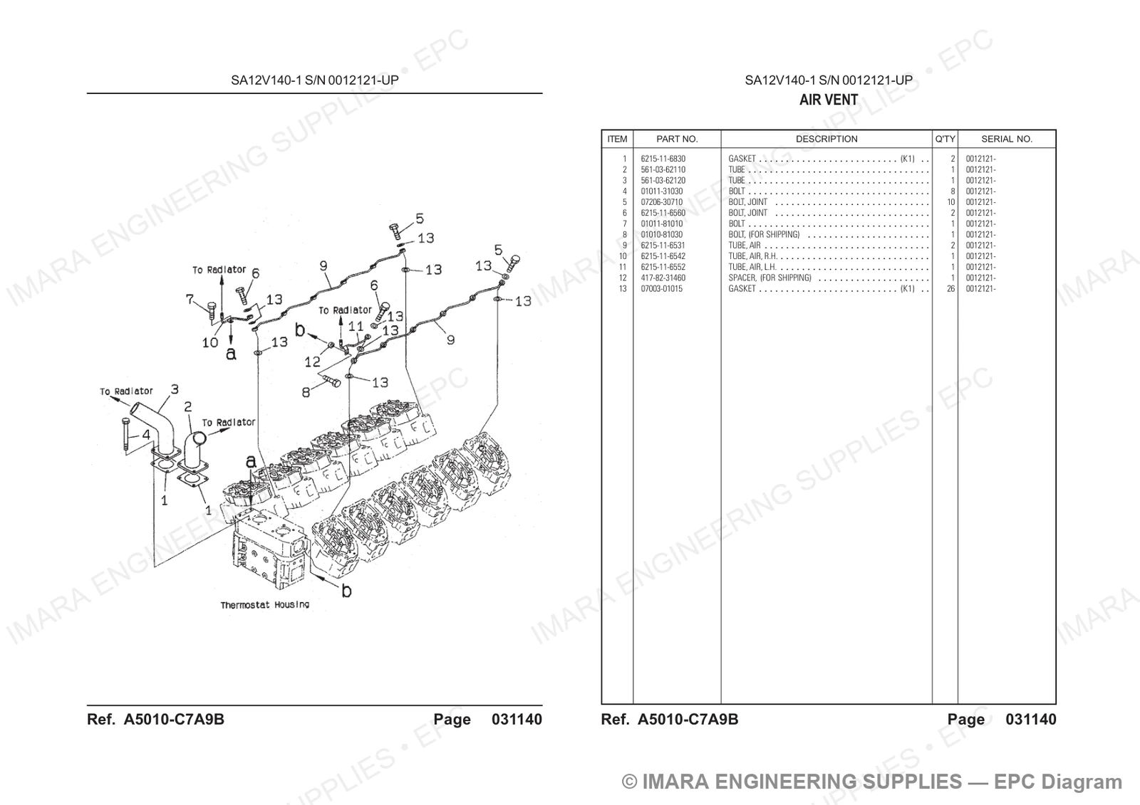 Komatsu HD785-5 Parts Diagram