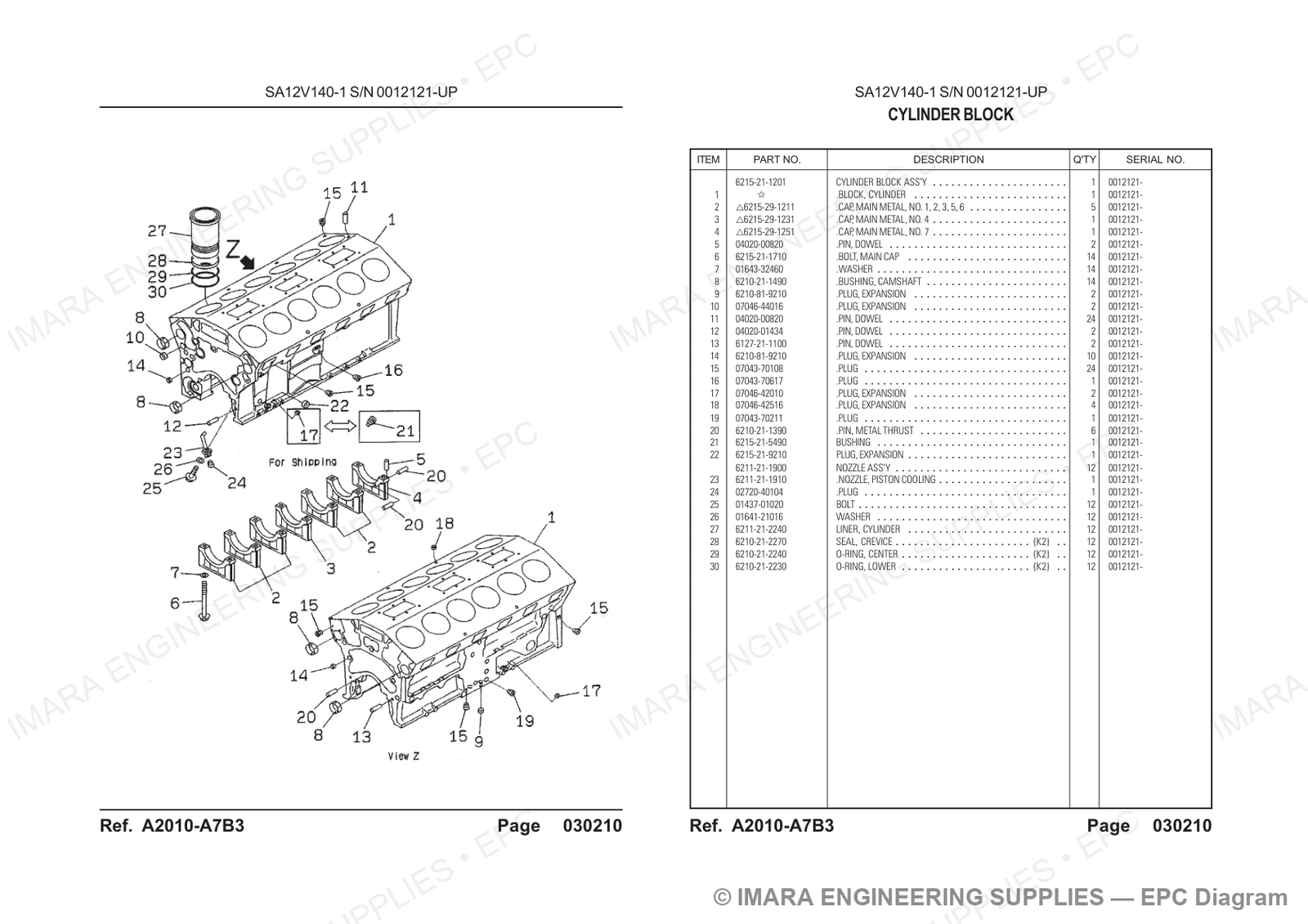 Komatsu HD785-5 Parts Diagram
