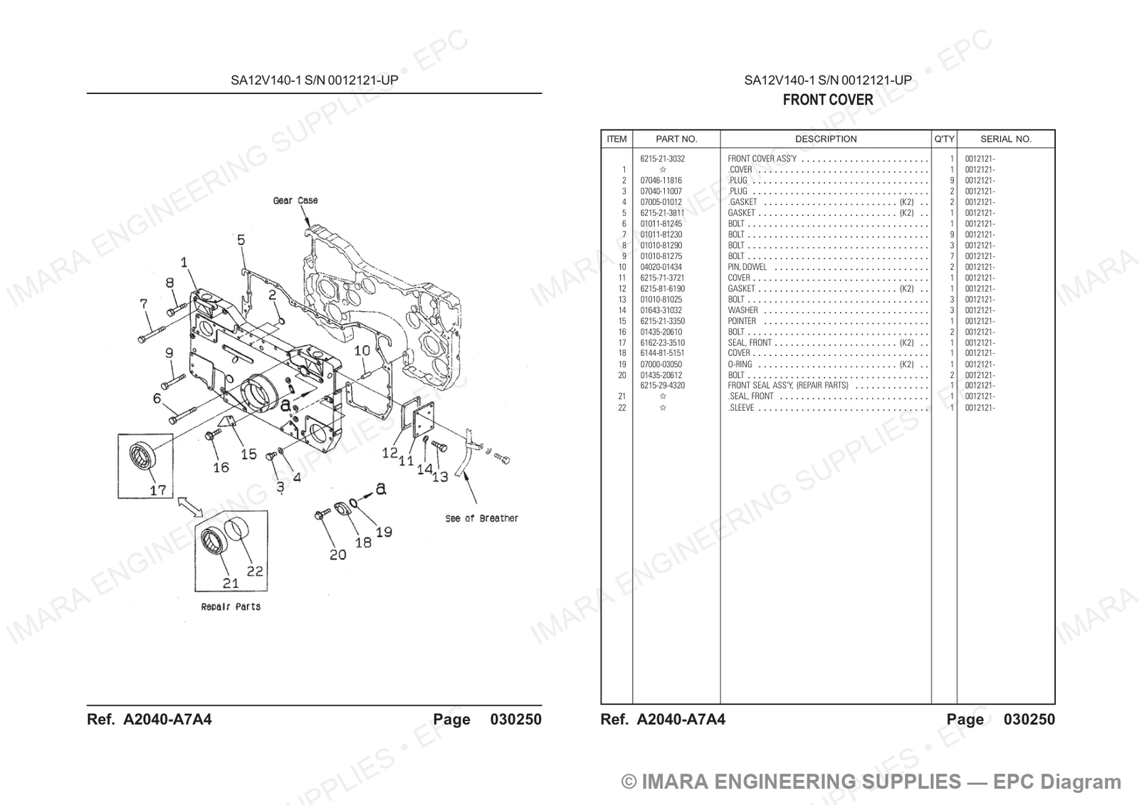 Komatsu HD785-5 Parts Diagram