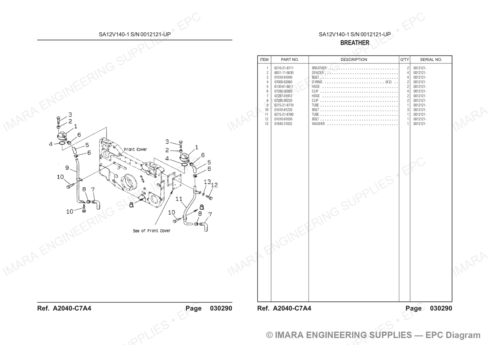 Komatsu HD785-5 Parts Diagram