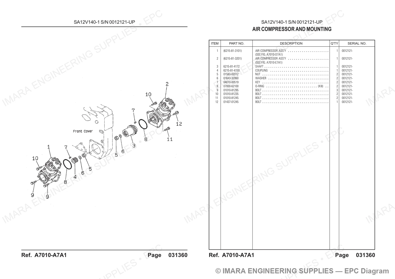 Komatsu HD785-5 Parts Diagram