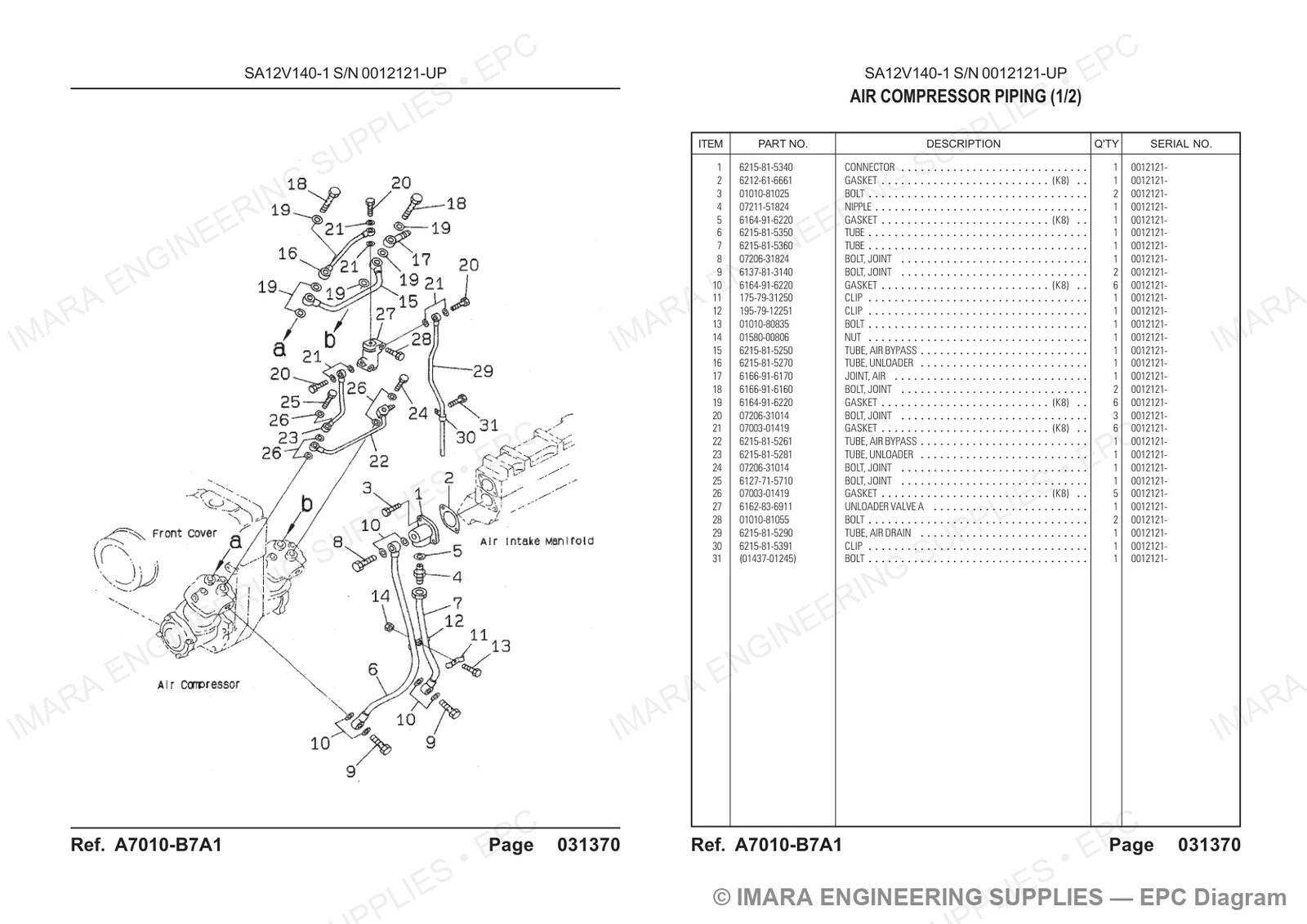 Komatsu HD785-5 Parts Diagram