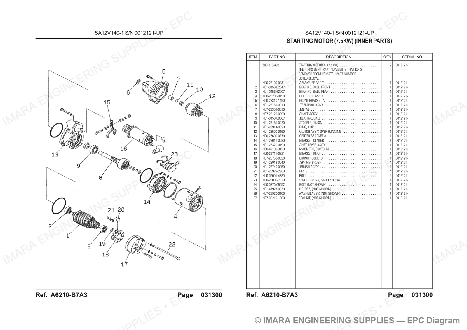 Komatsu HD785-5 Parts Diagram