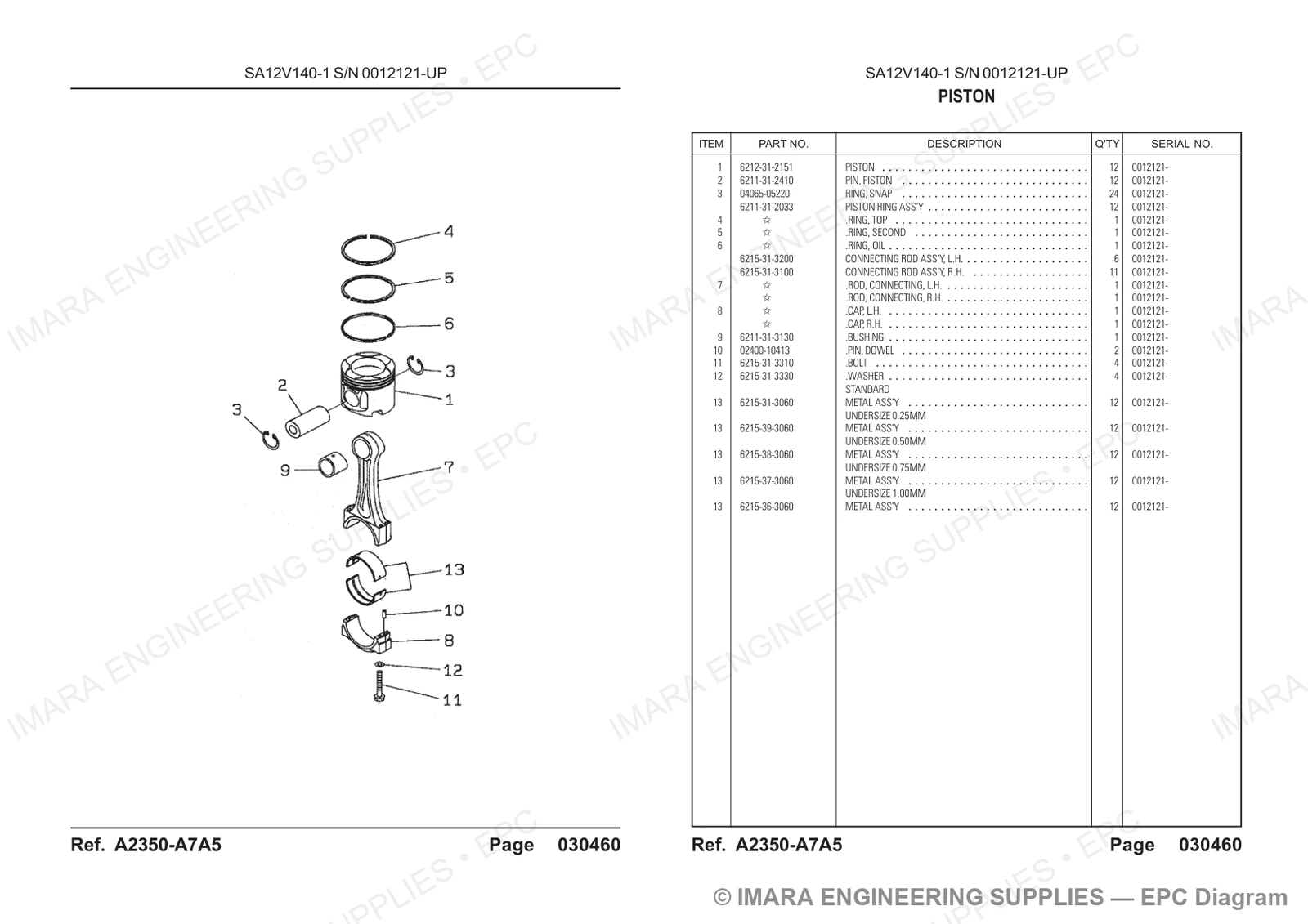 Komatsu HD785-5 Parts Diagram