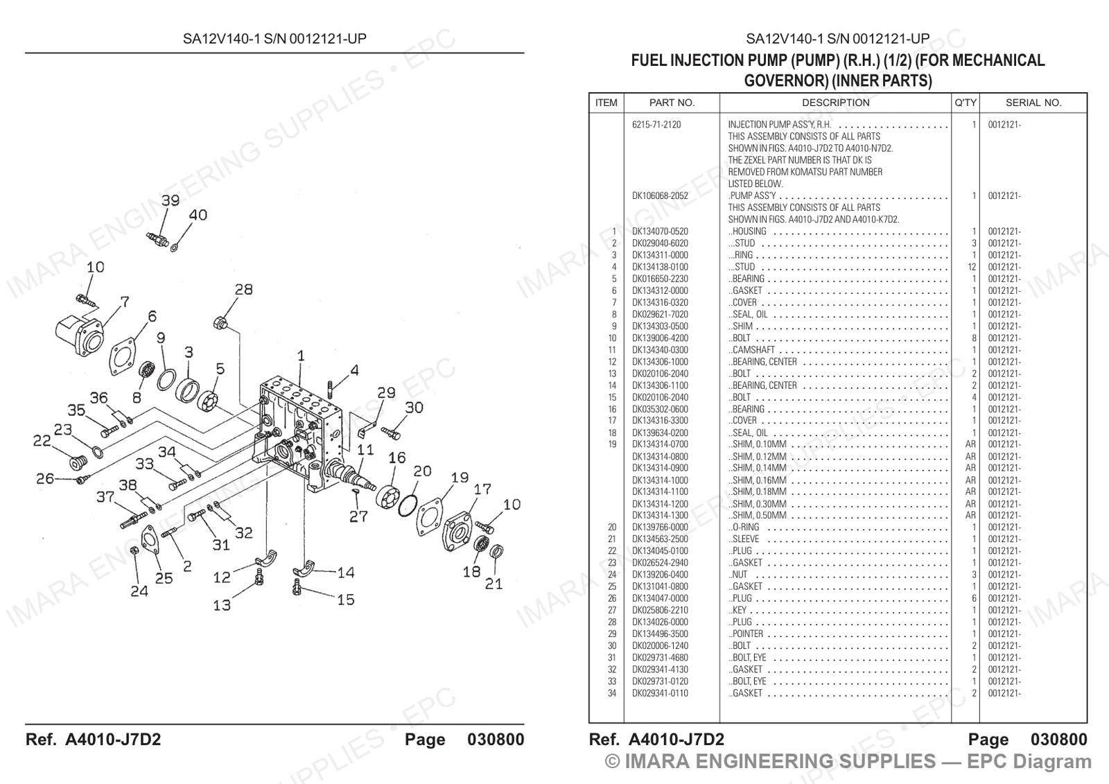Komatsu HD785-5 Parts Diagram