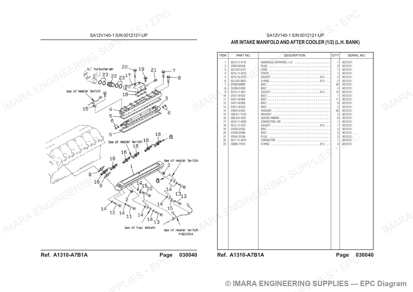 Komatsu HD785-5 Parts Diagram