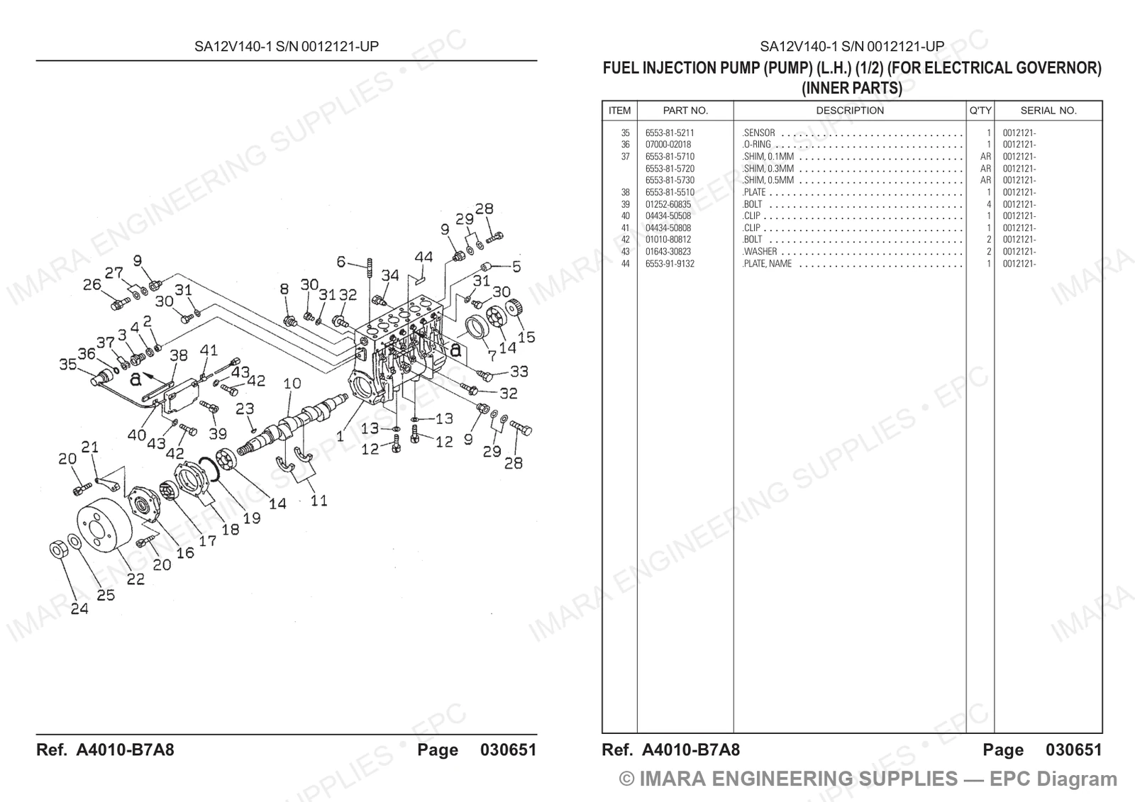 Komatsu HD785-5 Parts Diagram