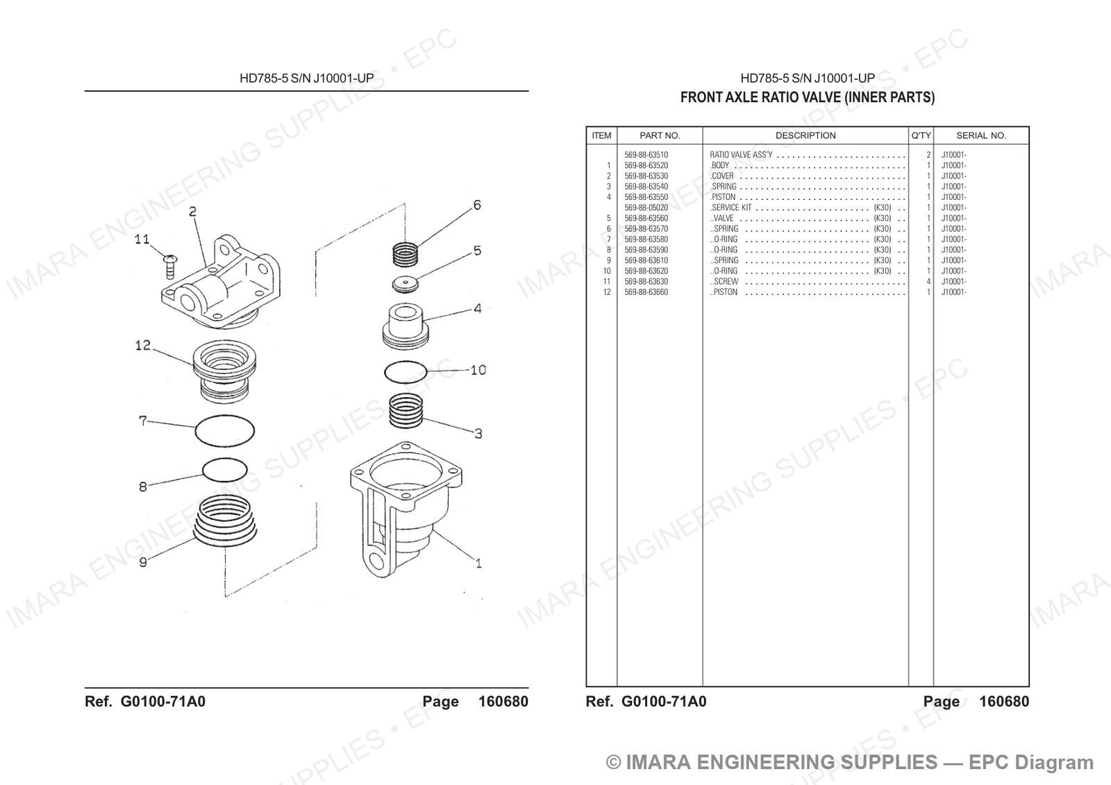 Komatsu HD785-5 Parts Diagram