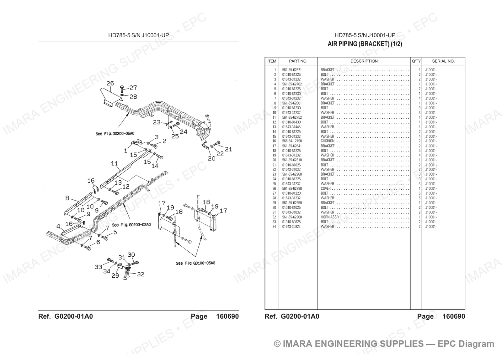 Komatsu HD785-5 Parts Diagram