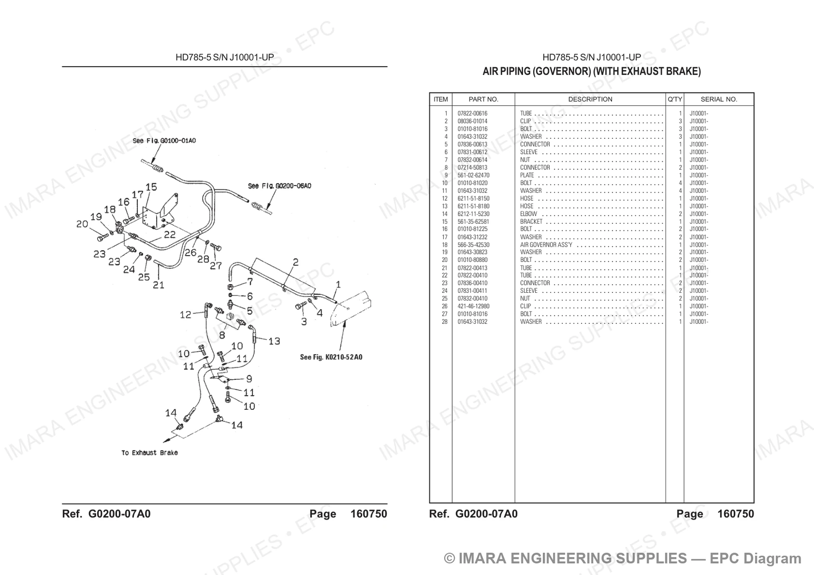 Komatsu HD785-5 Parts Diagram