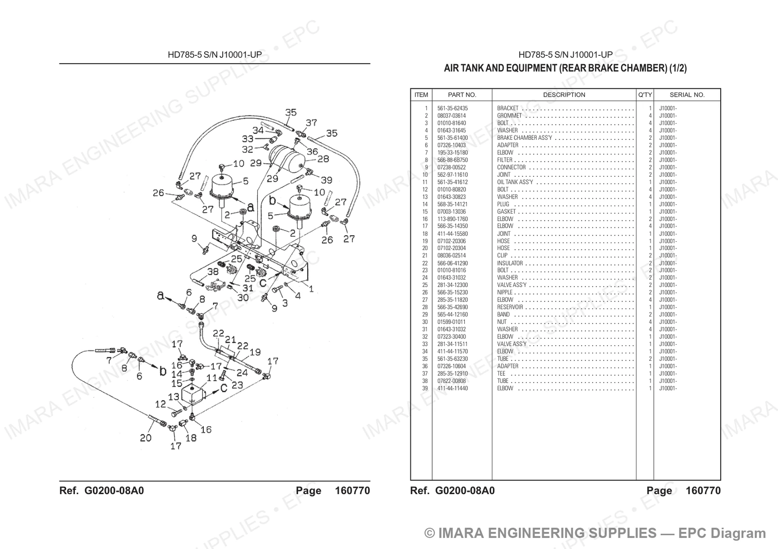 Komatsu HD785-5 Parts Diagram
