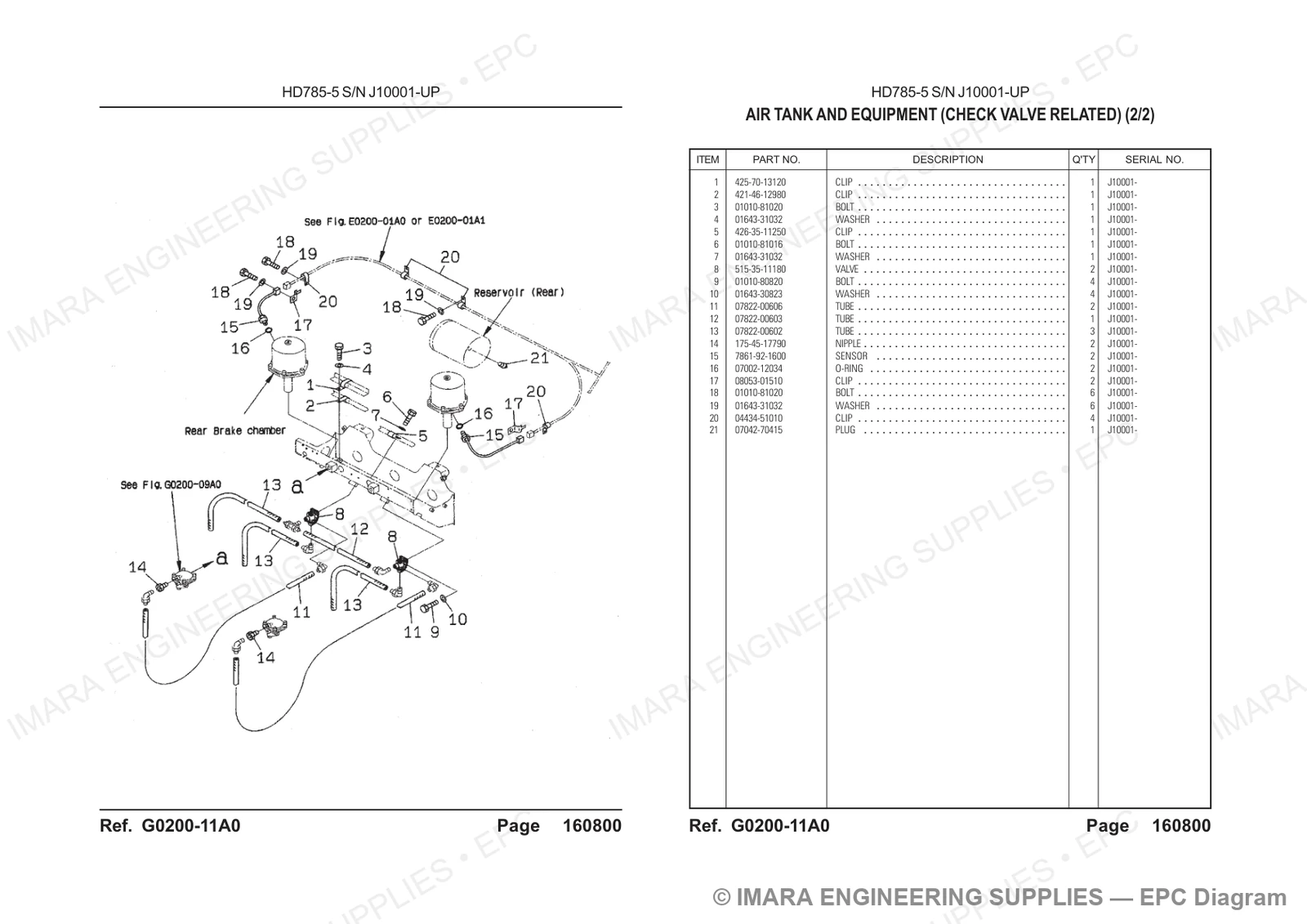 Komatsu HD785-5 Parts Diagram