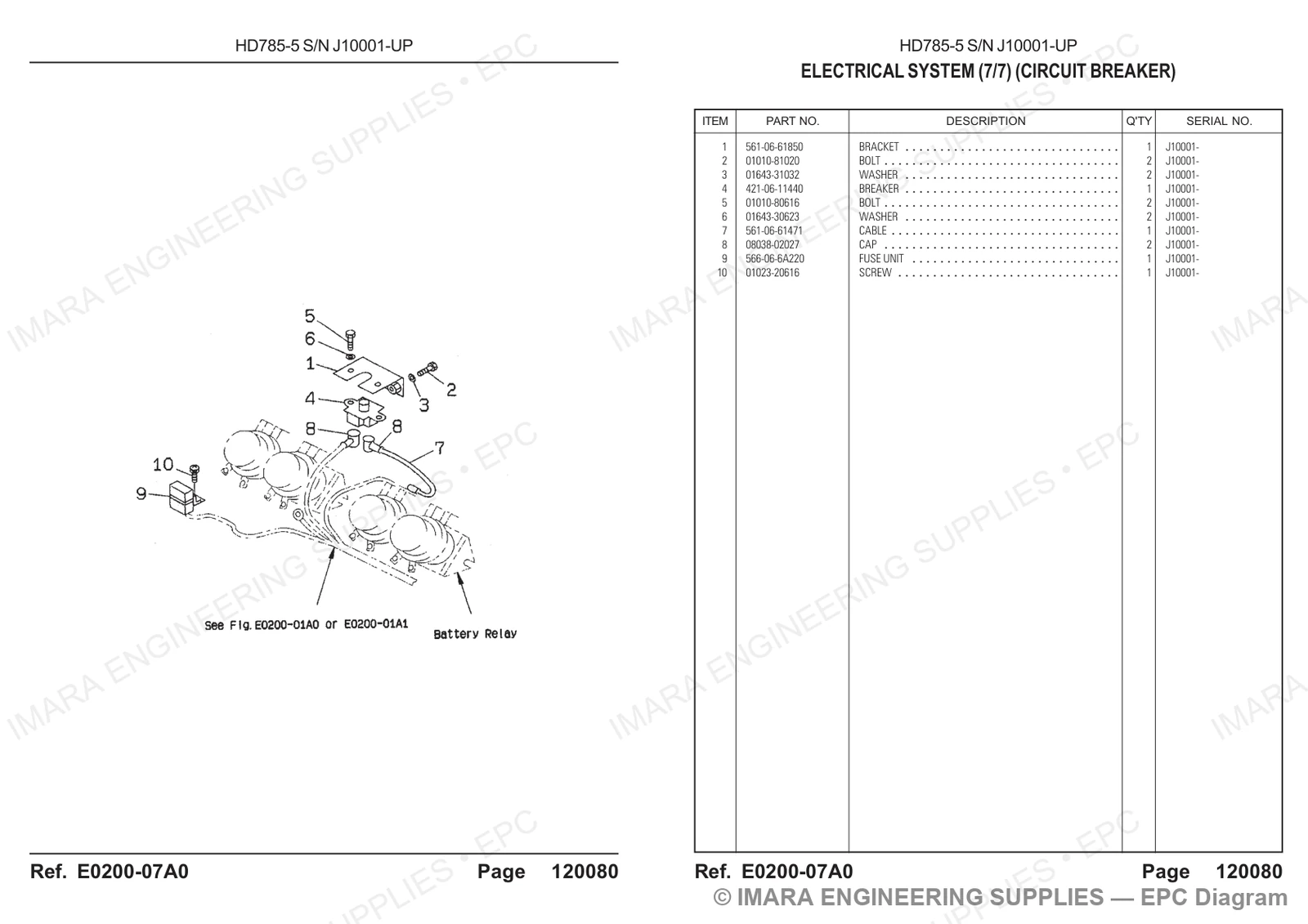 Komatsu HD785-5 Parts Diagram